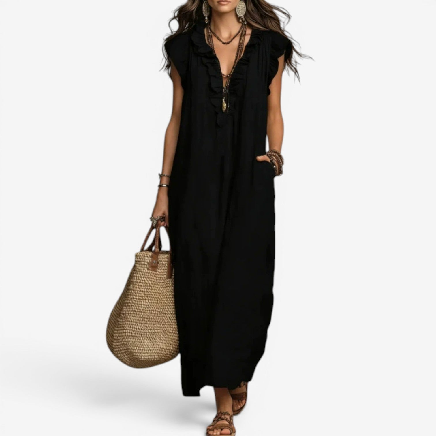 Jiuna™ Robe longue en lin