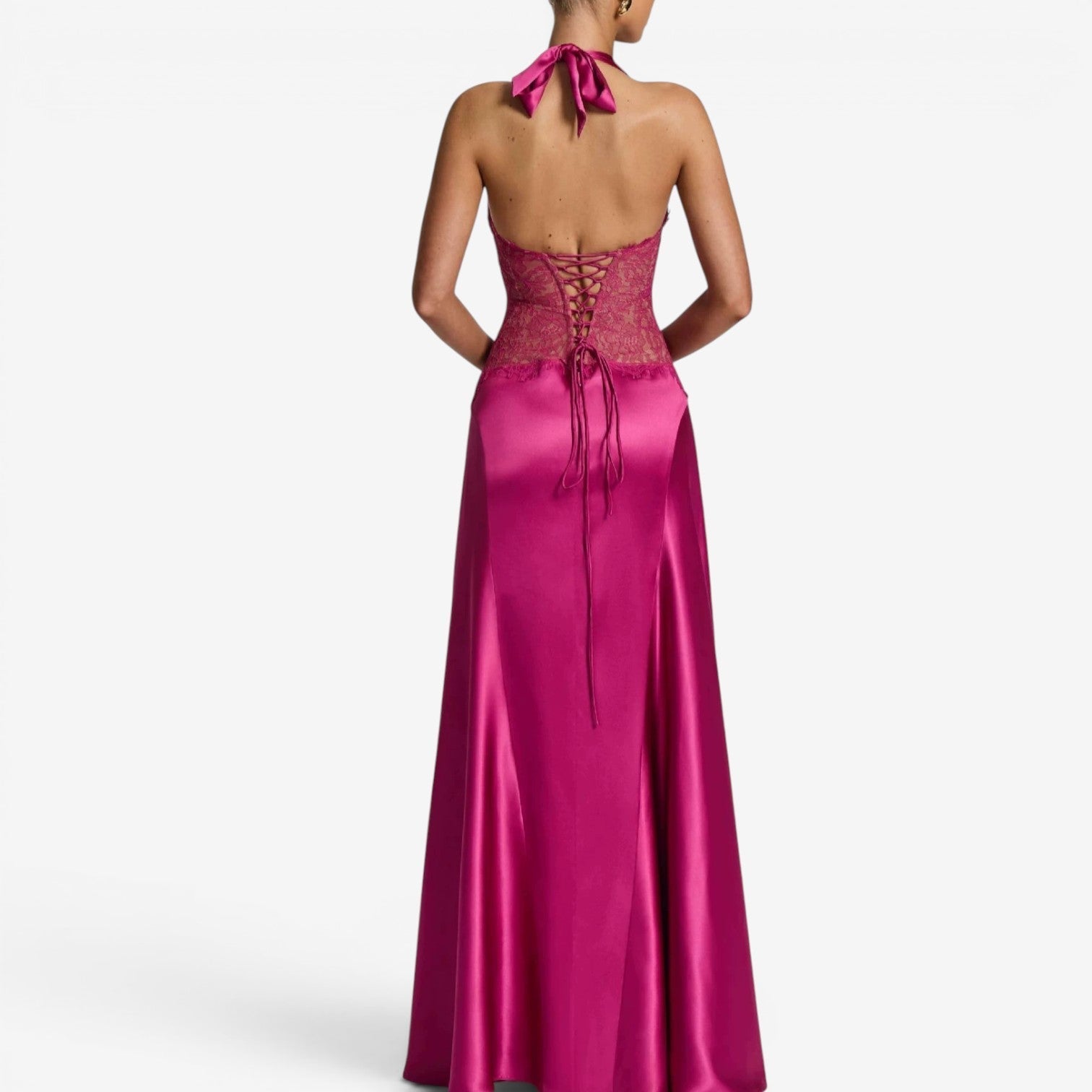 Caroline™ Robe longue en satin