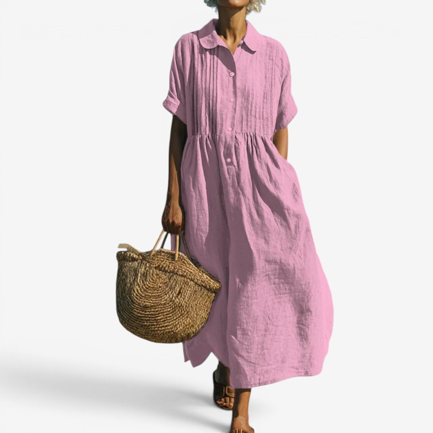 Eliana™ Robe chemise midi
