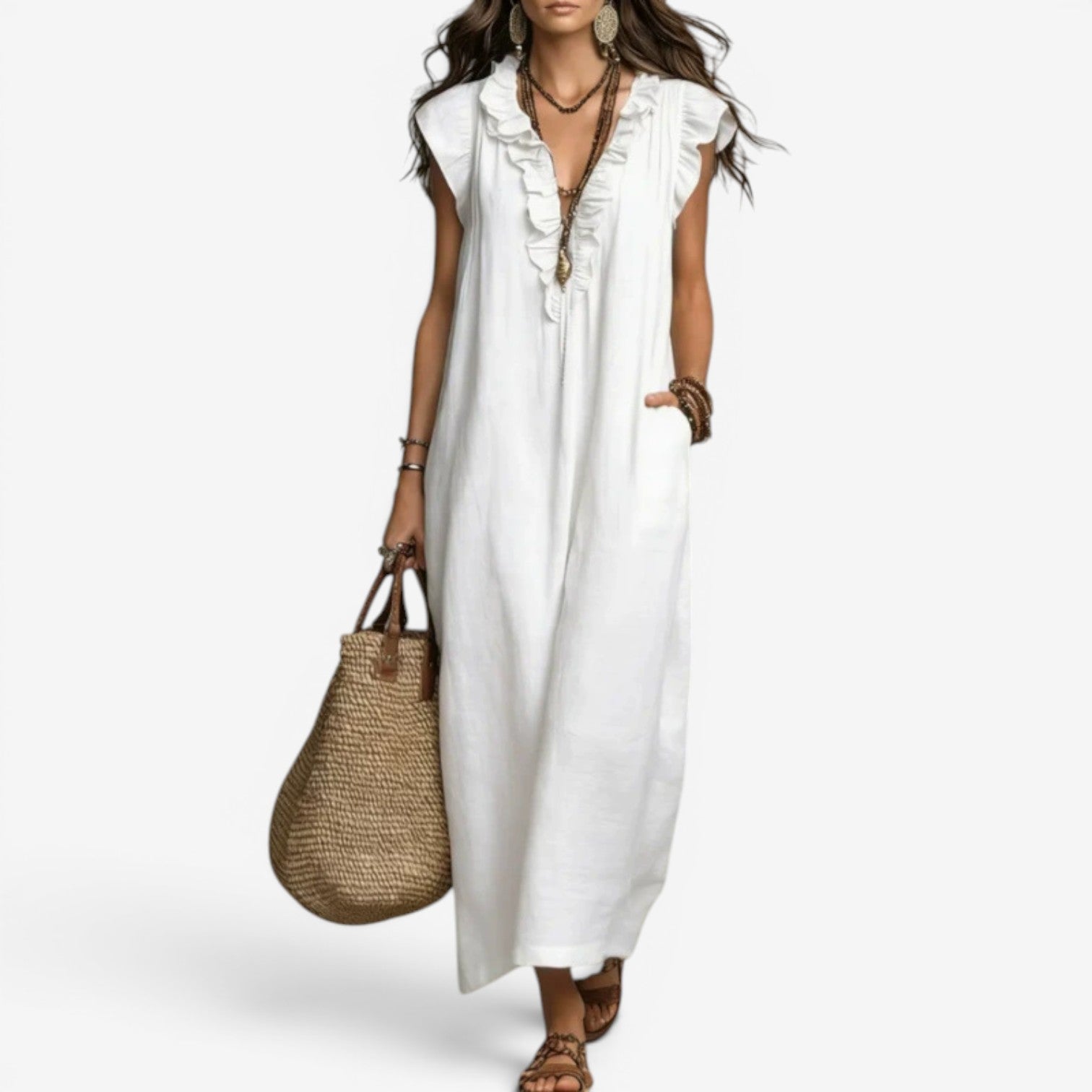 Jiuna™ Robe longue en lin