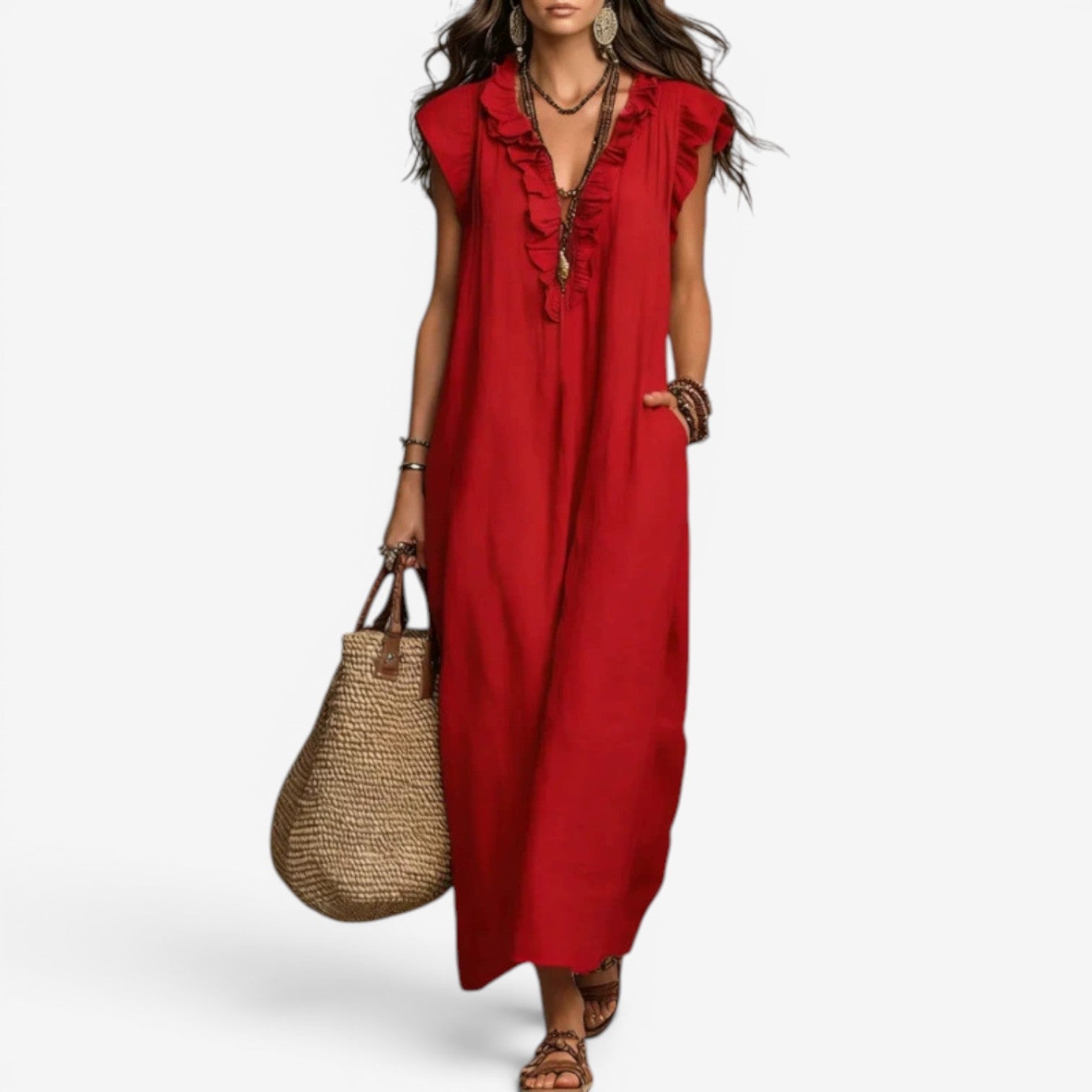 Jiuna™ Robe longue en lin