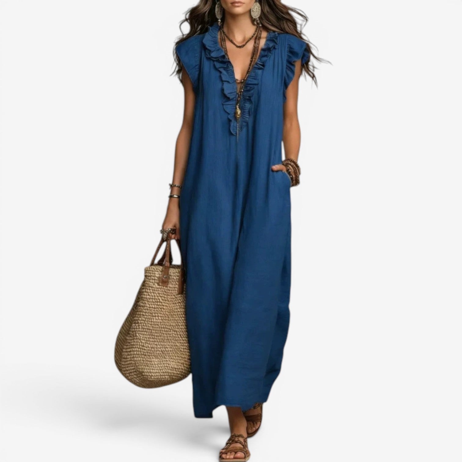 Jiuna™ Robe longue en lin