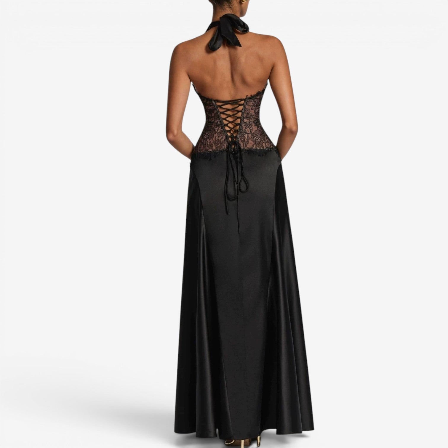 Caroline™ Robe longue en satin