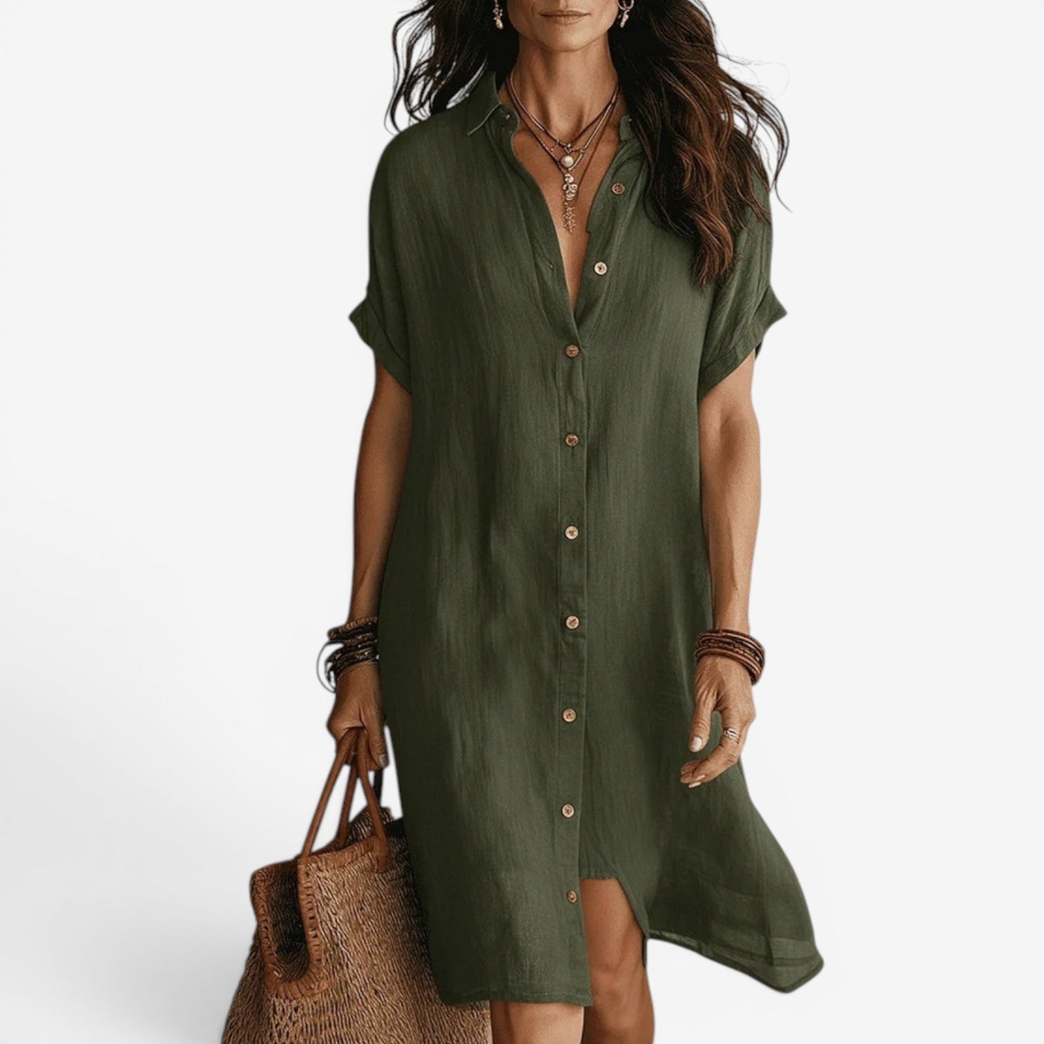 Jenny™ Robe chemisier en lin