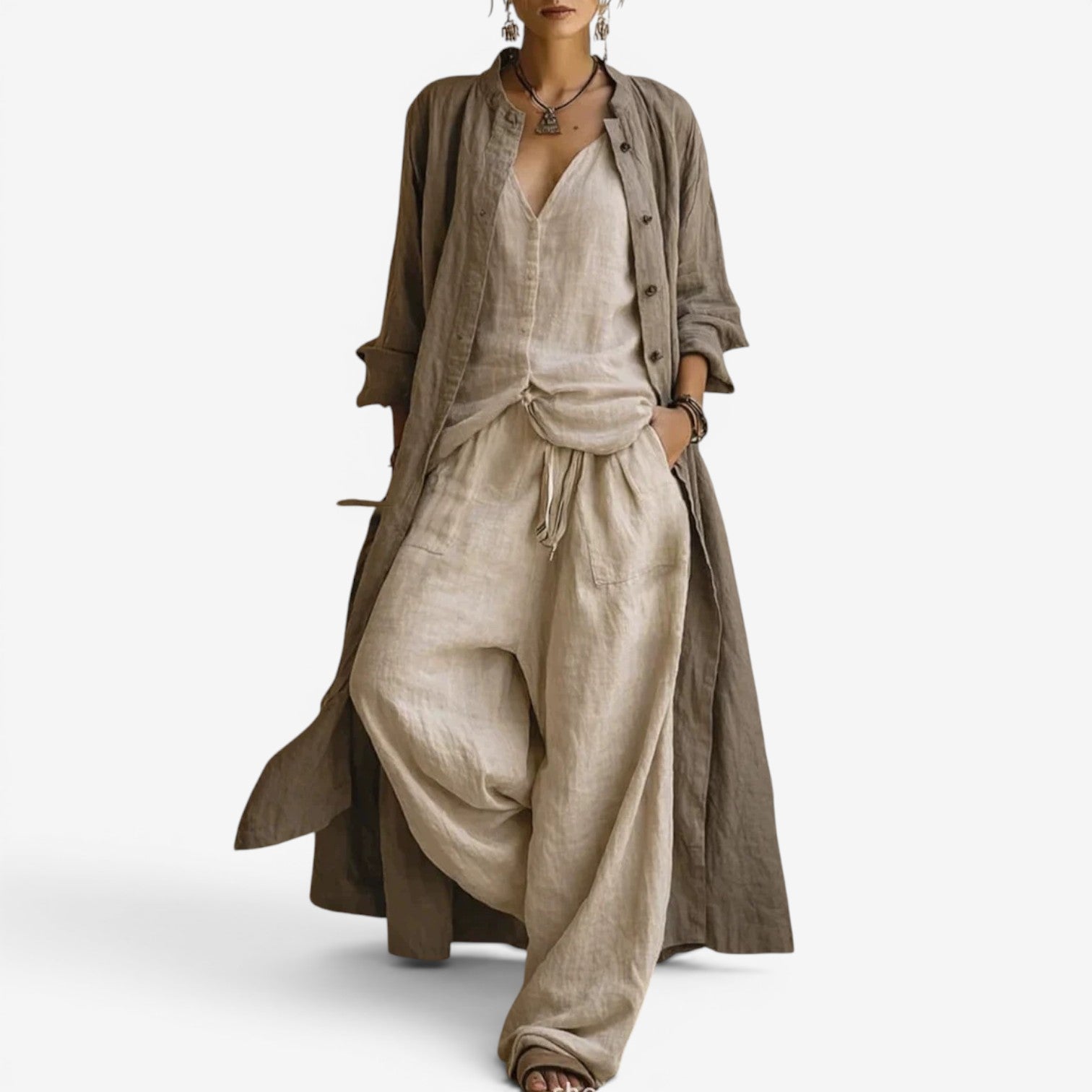 Leona™ Costume trois pièces en lin