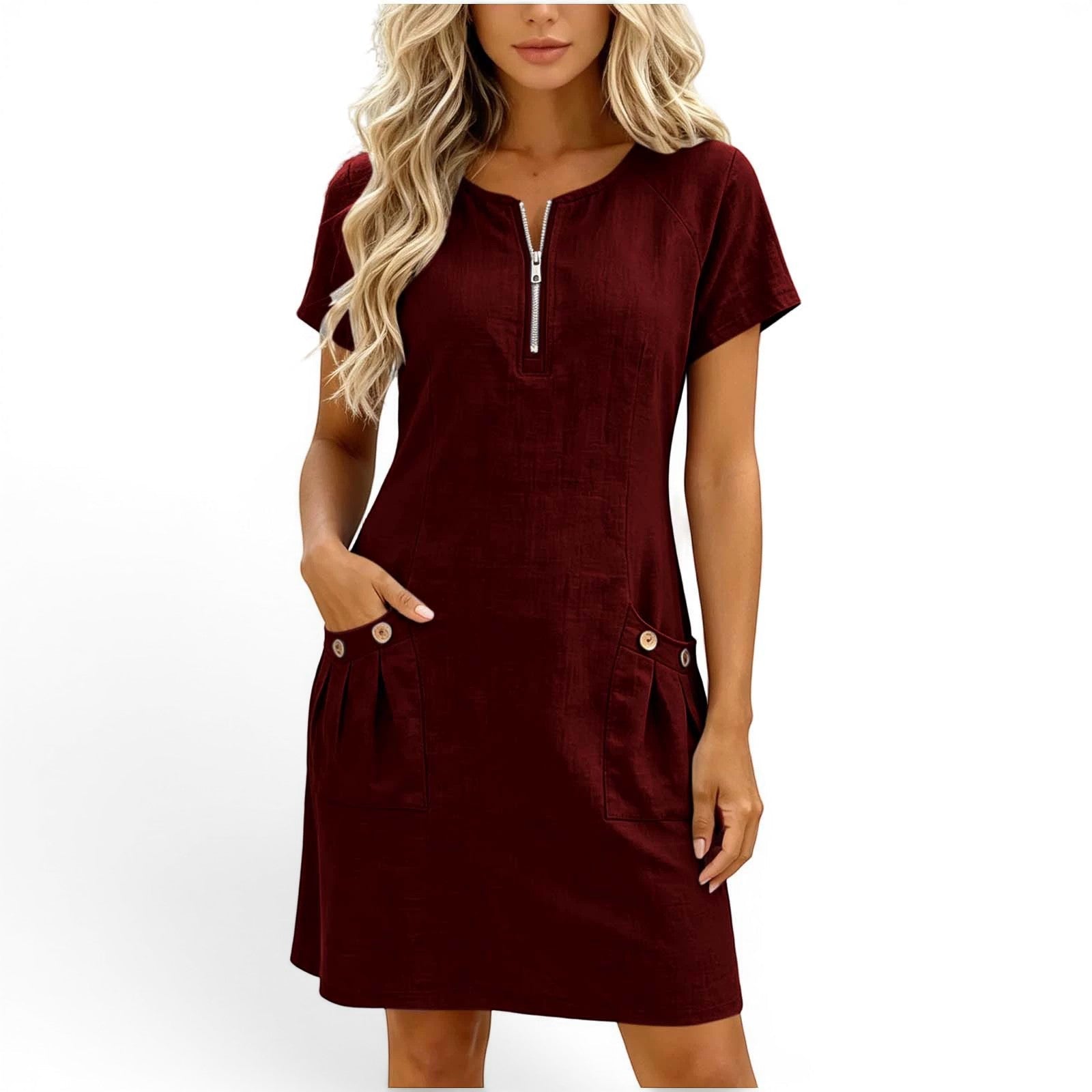 Aira™ Robe courte en lin