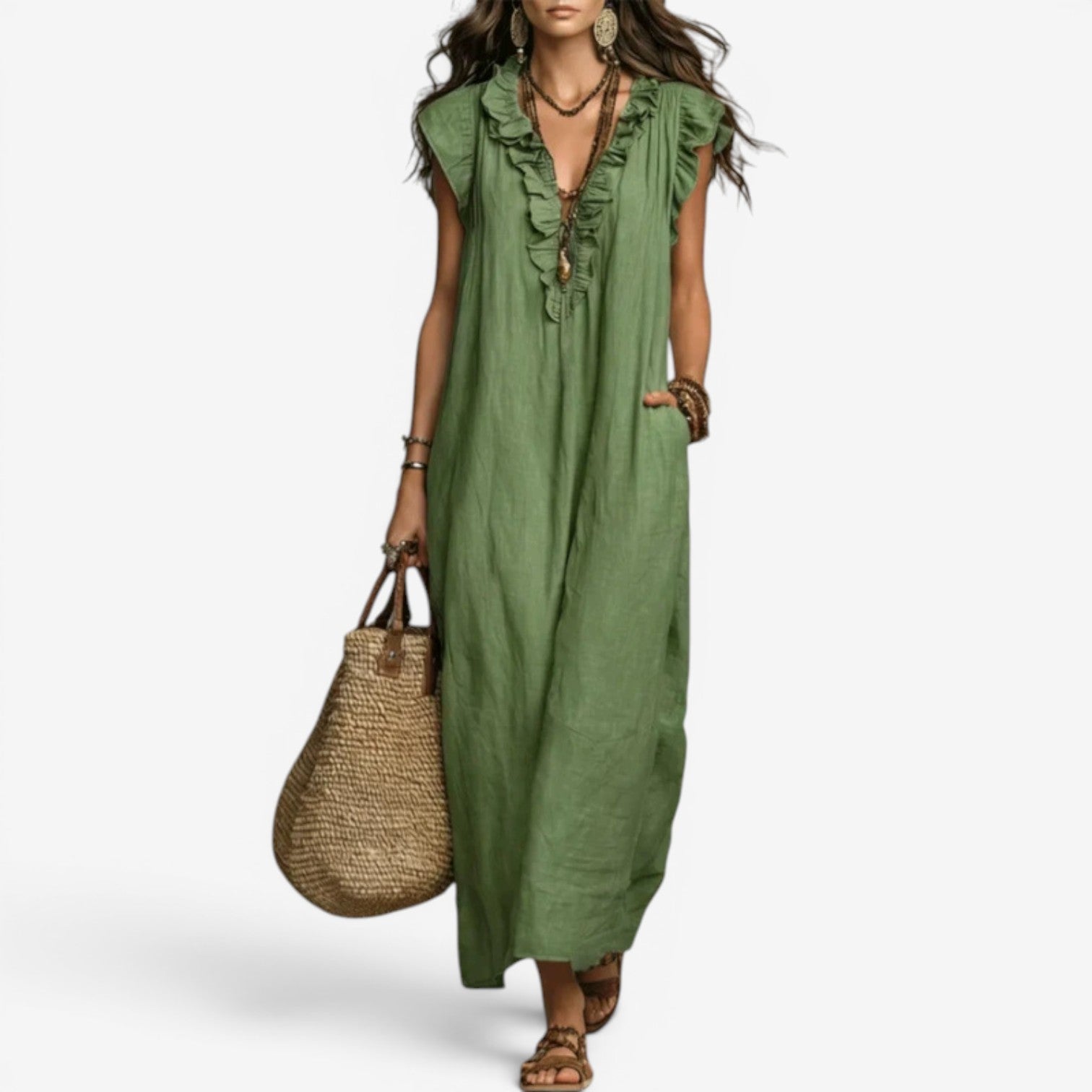 Jiuna™ Robe longue en lin