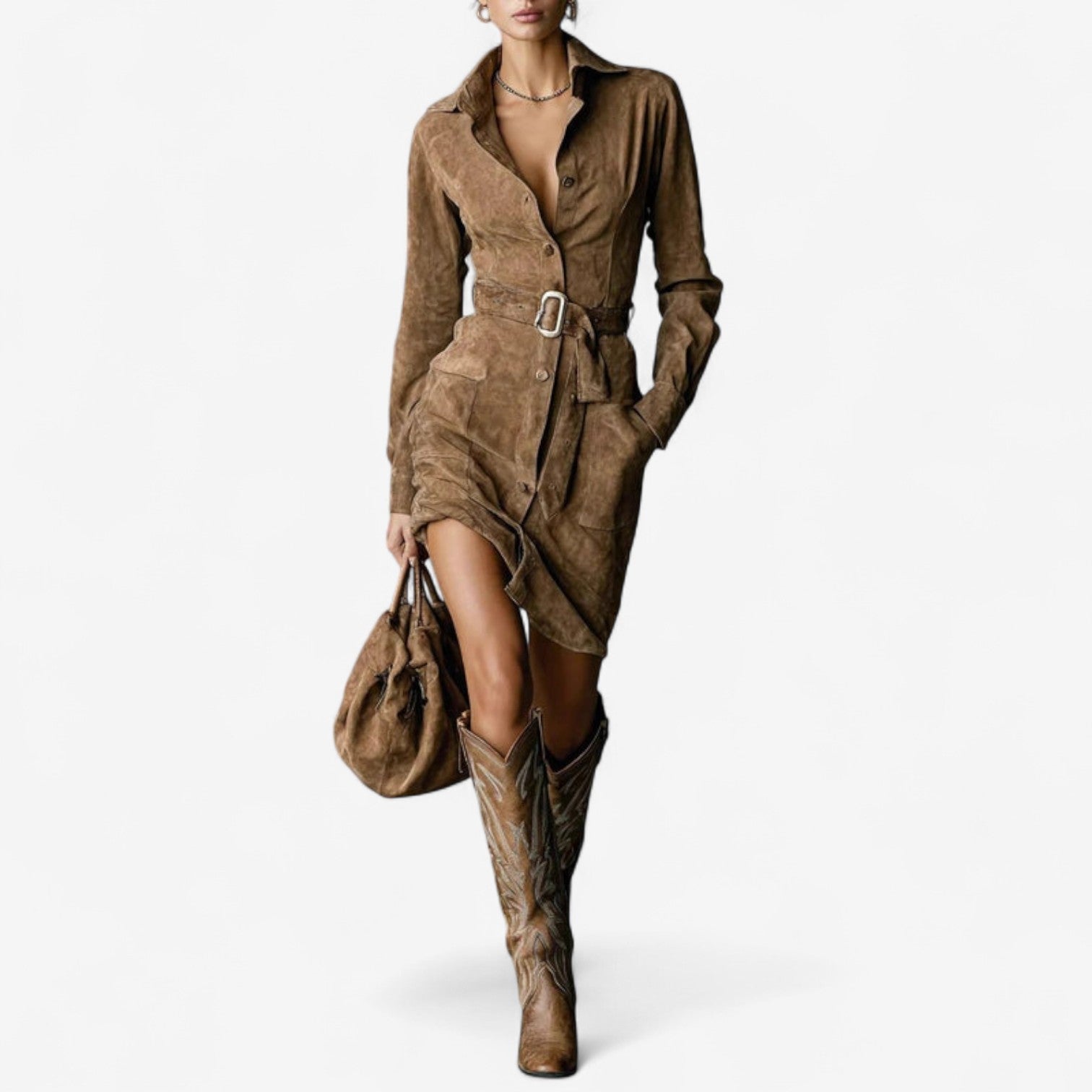 Betty™ Kamelfarvet kjole