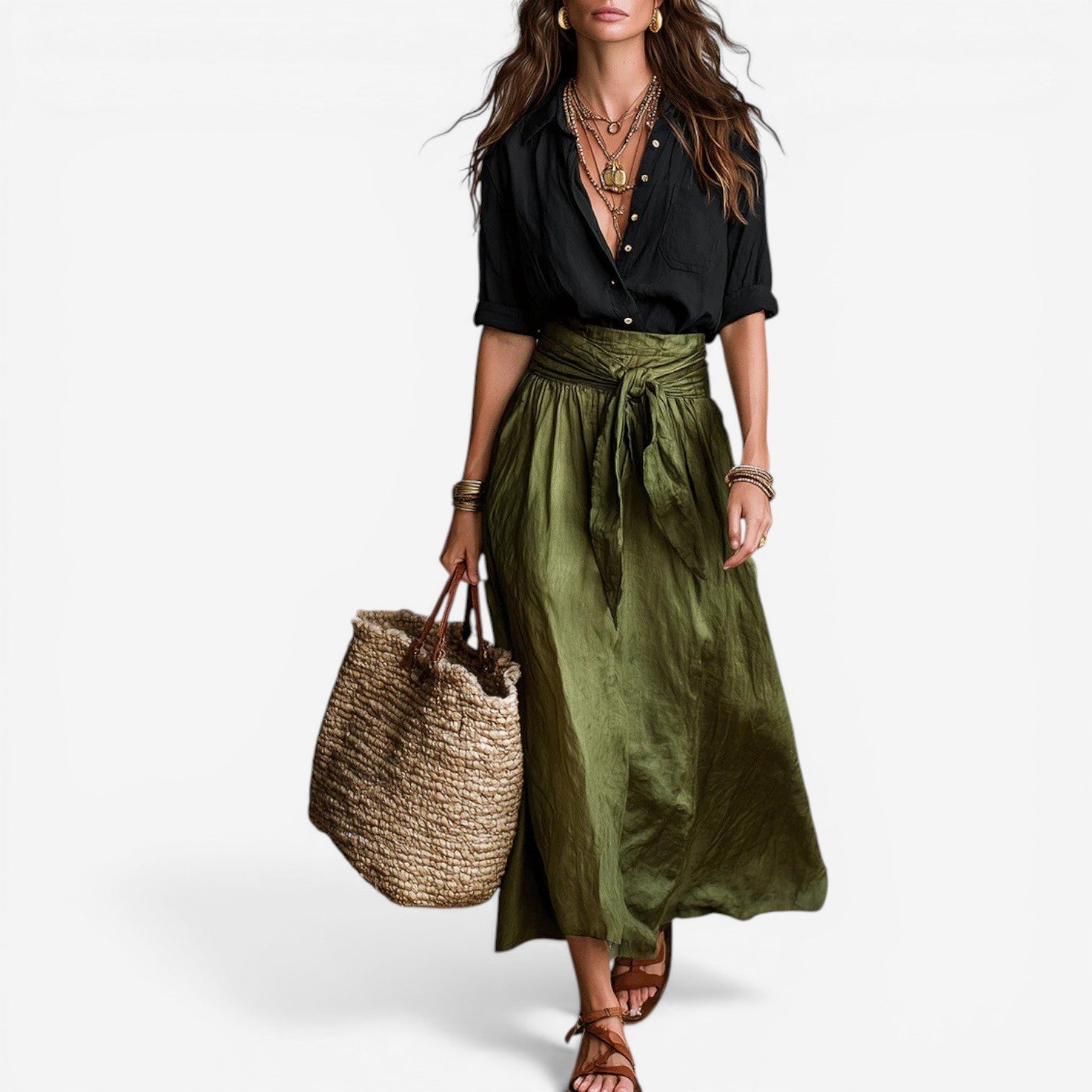 Aurea™ Ensemble jupe midi fluide