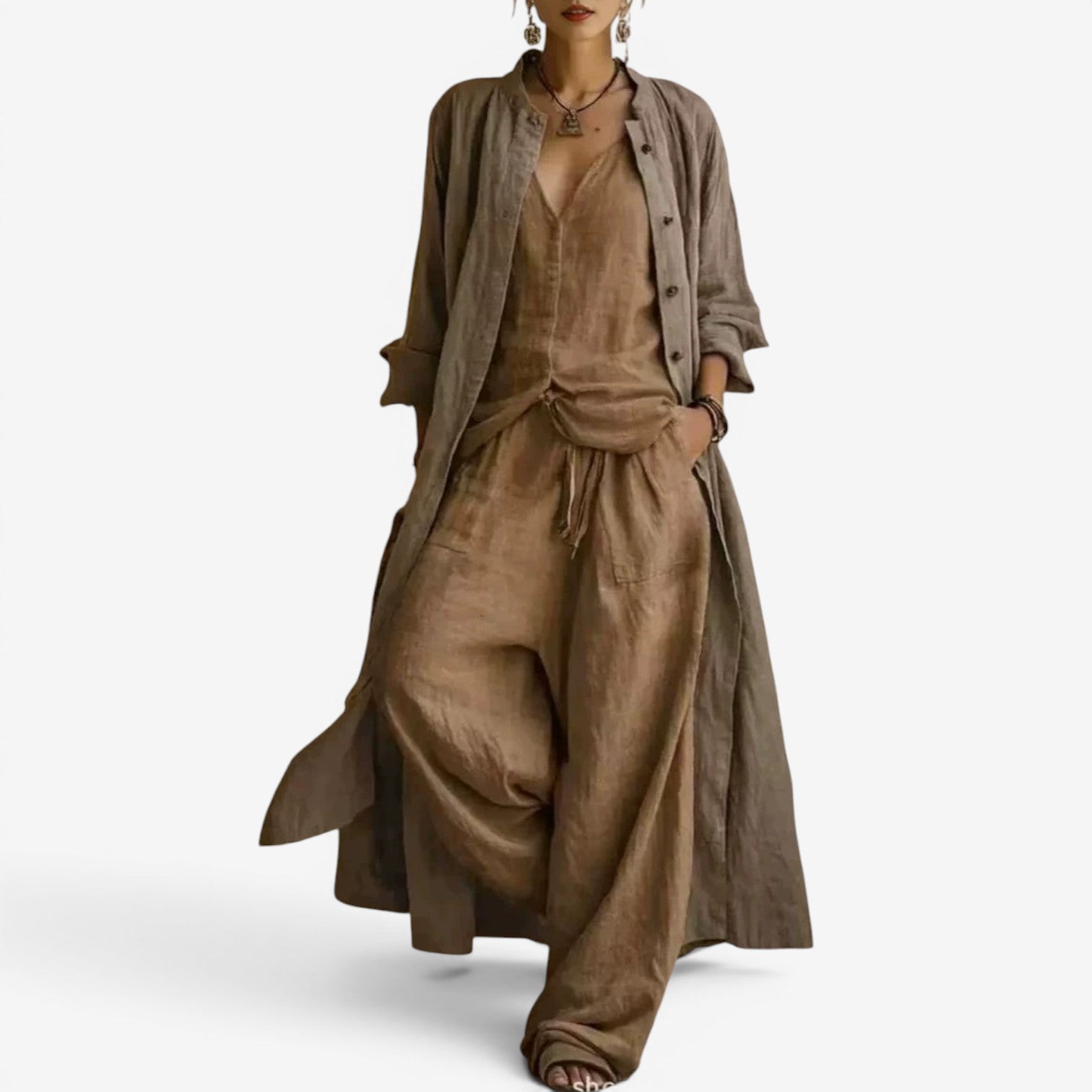 Leona™ Costume trois pièces en lin