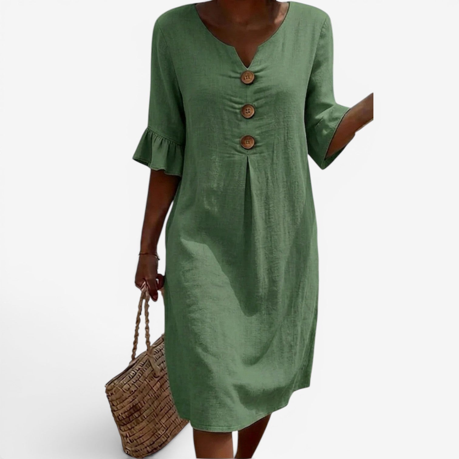 Adelaine™ Robe midi à boutons