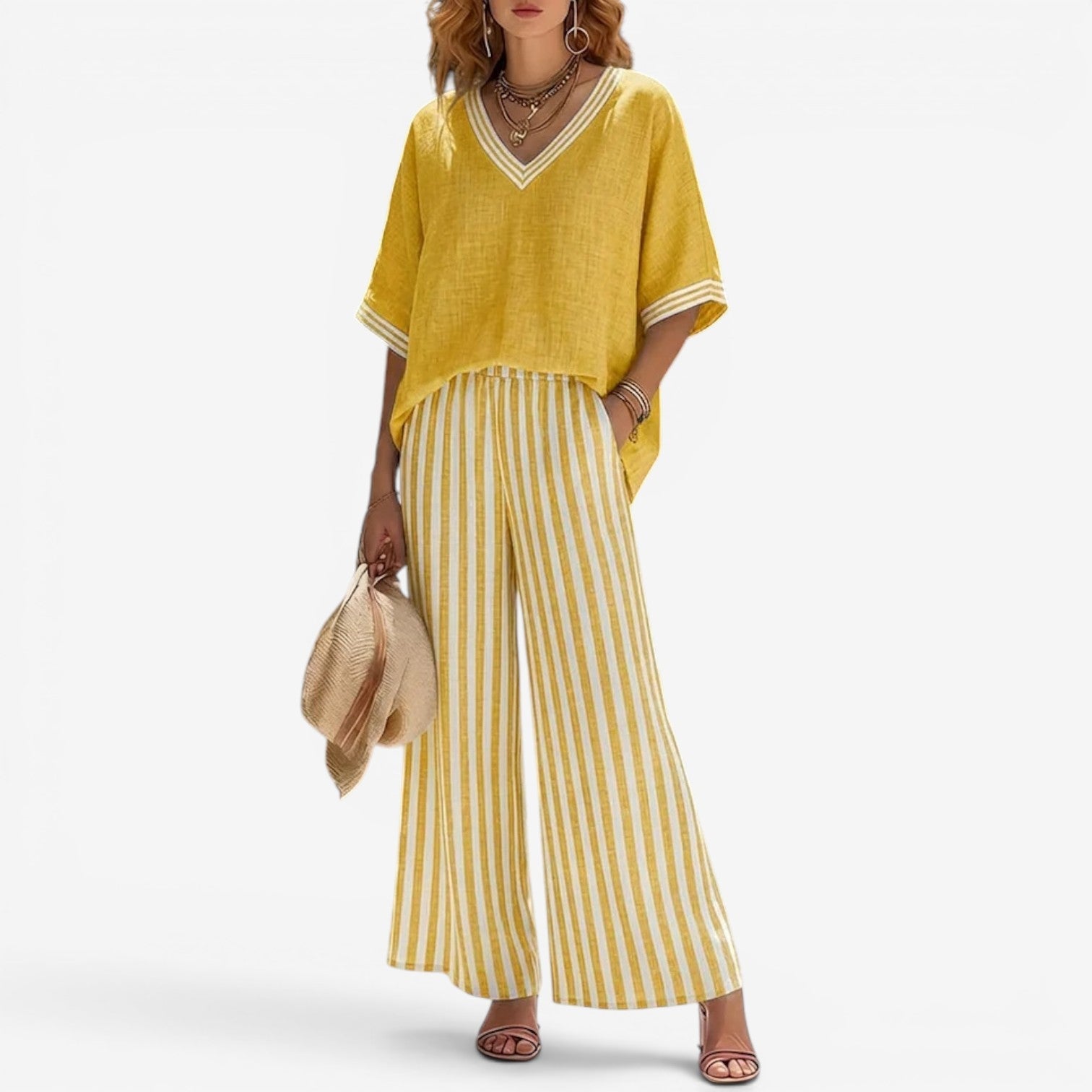 Brianna™ Ensemble deux pièces rayé