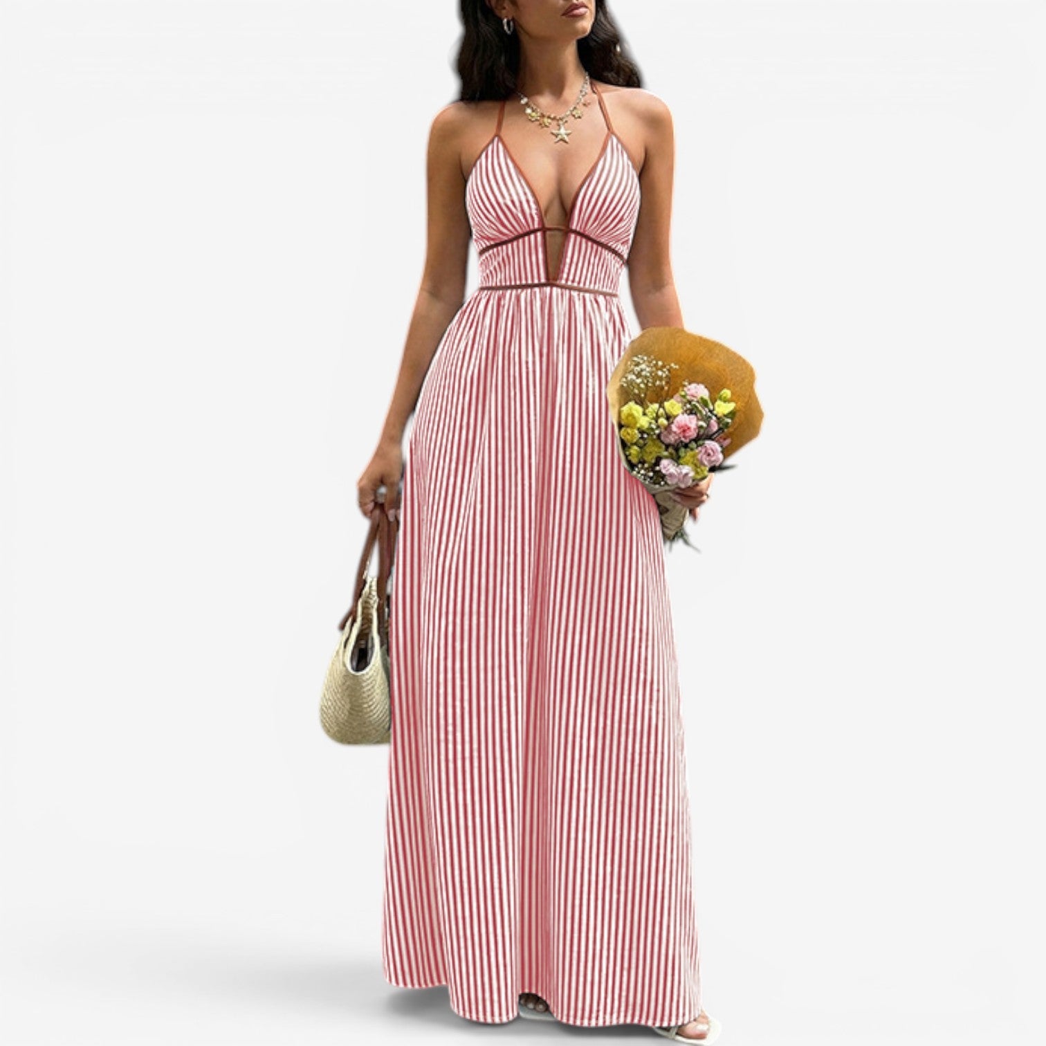 Maureen™ Robe longue à rayures