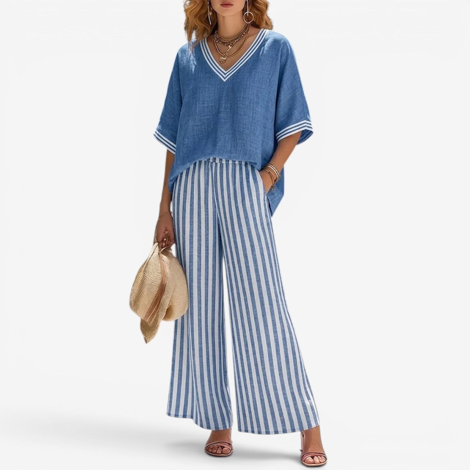 Brianna™ Ensemble deux pièces rayé