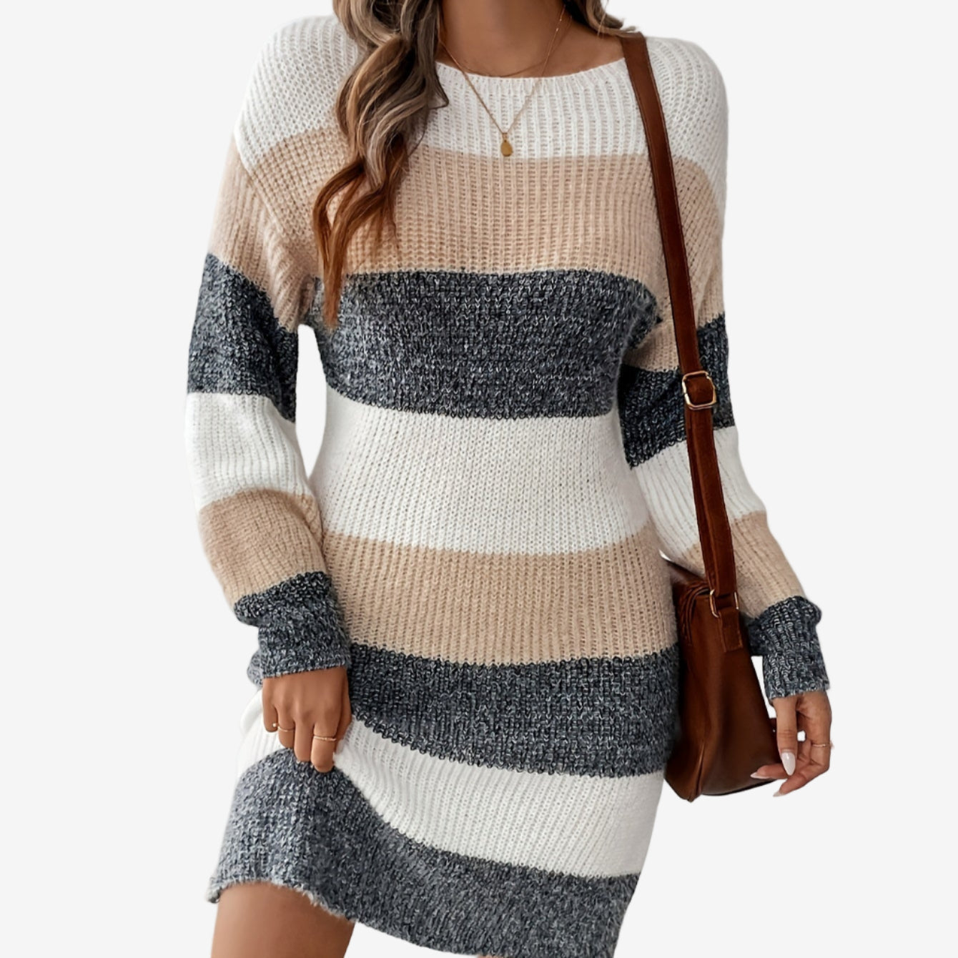 Elestte™ Stribet sweaterkjole