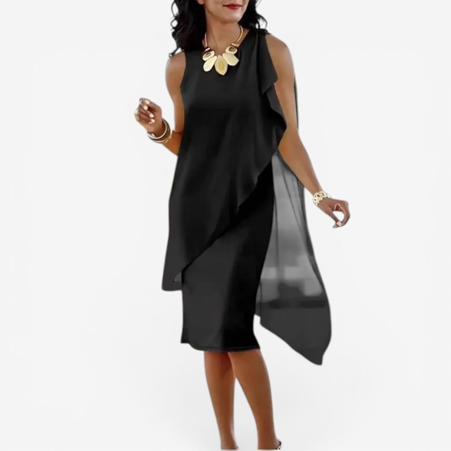 Ellara™ Robe midi sans manches