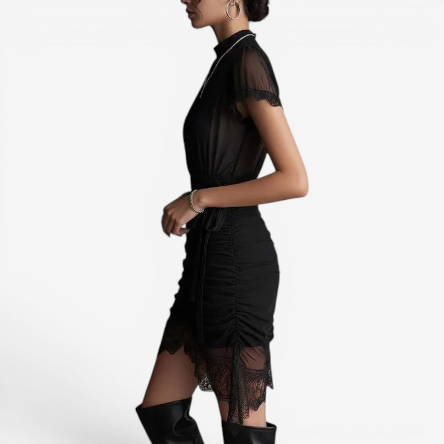 Naela™ Robe courte drapée