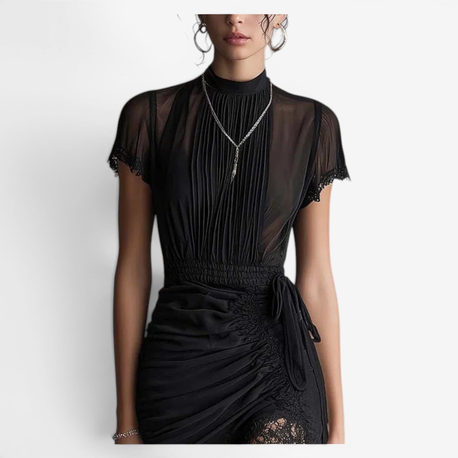 Naela™ Robe courte drapée