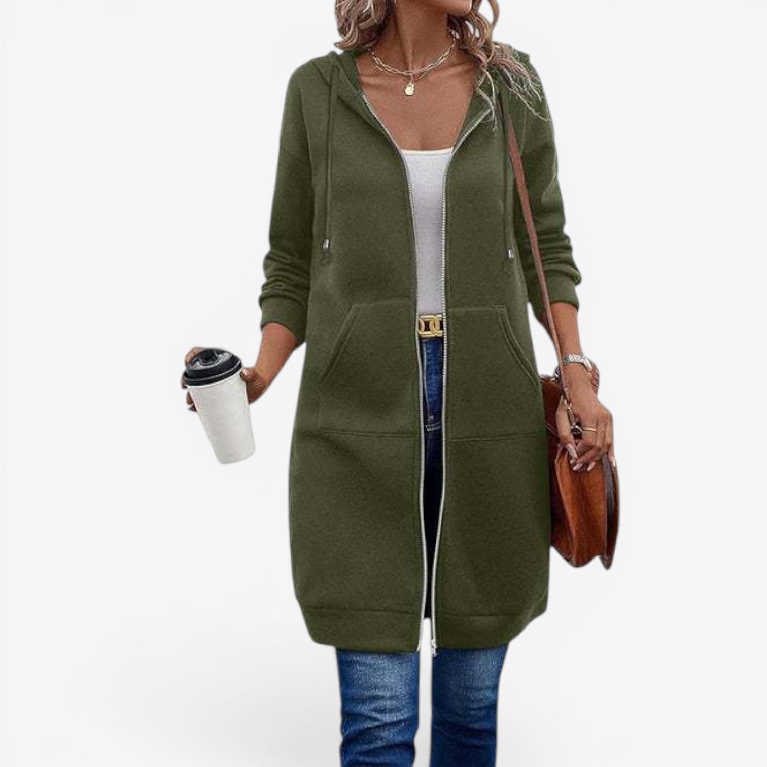 Carah™ Gilet long sweat-shirt