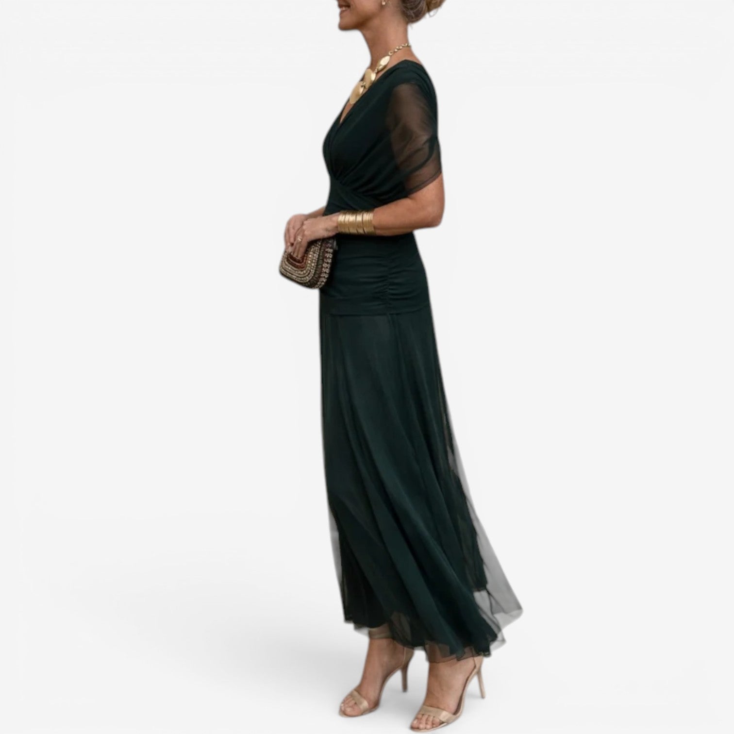 Karylle™ Robe longue en mousseline