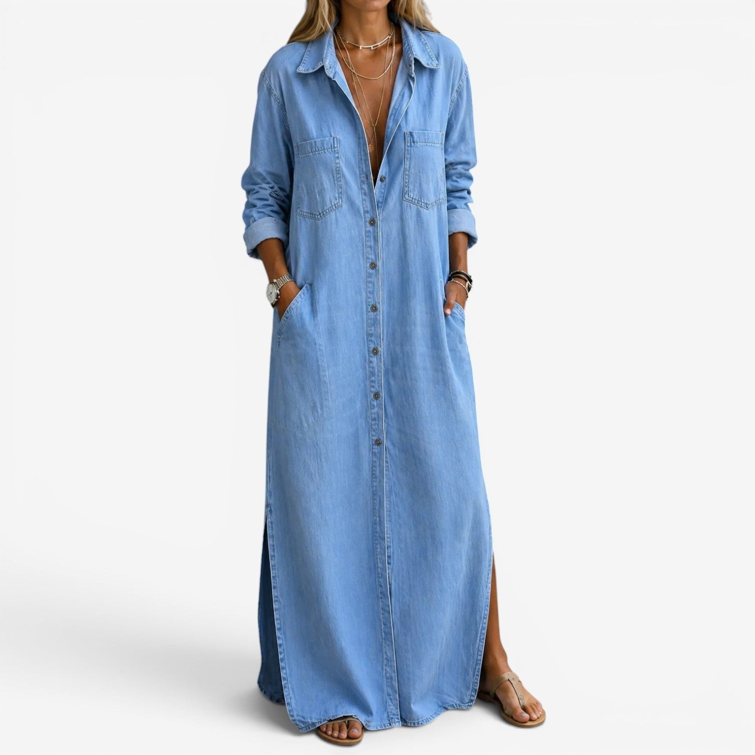 Danaera™ Robe chemise longue