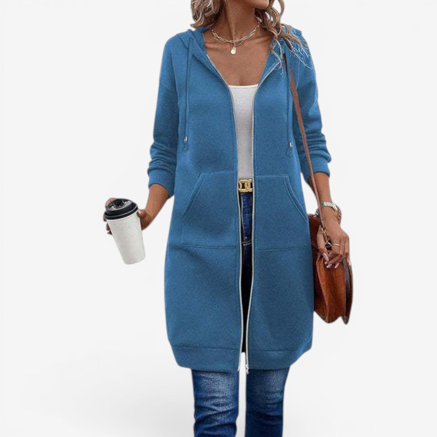 Carah™ Gilet long sweat-shirt
