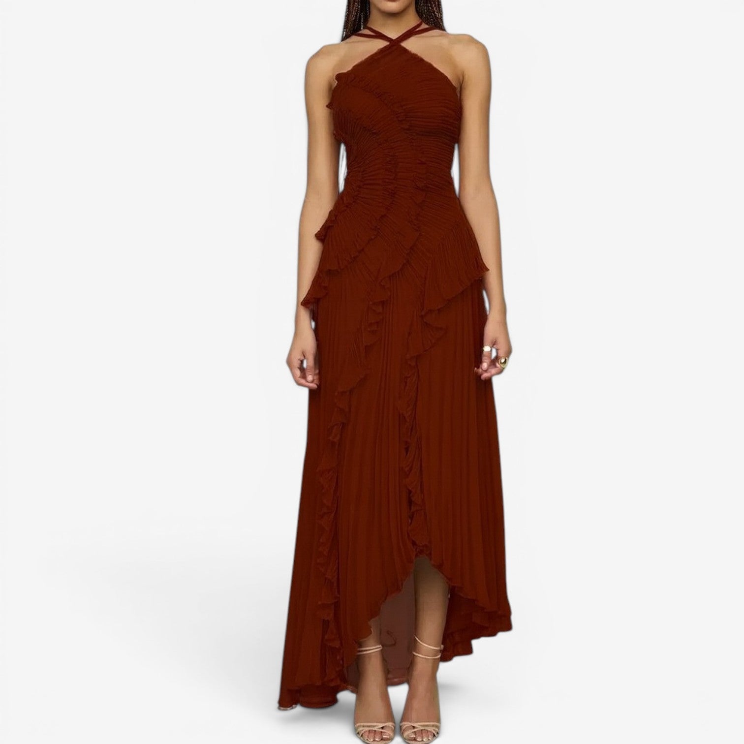 Amora™ Robe longue plissée