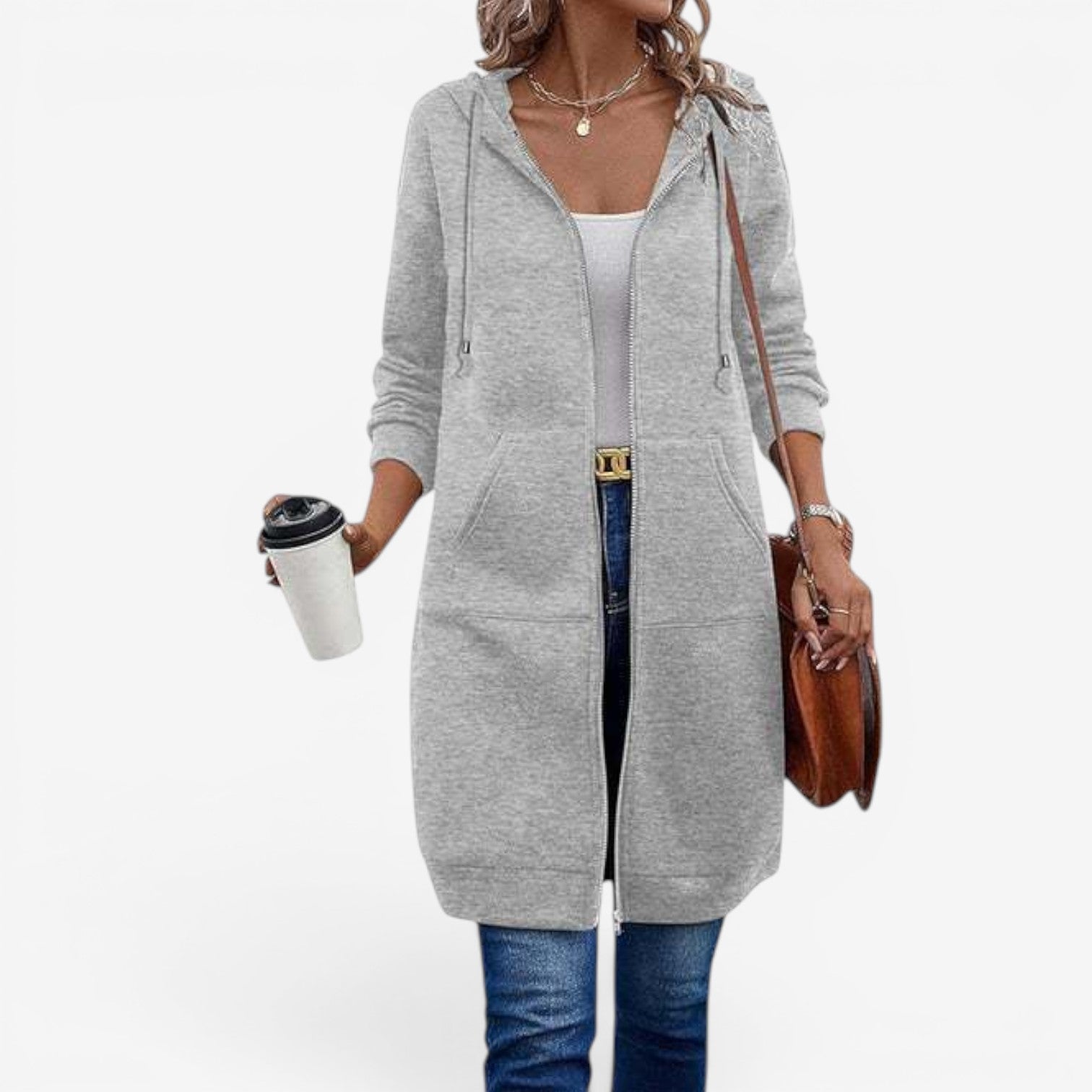 Carah™ Gilet long sweat-shirt