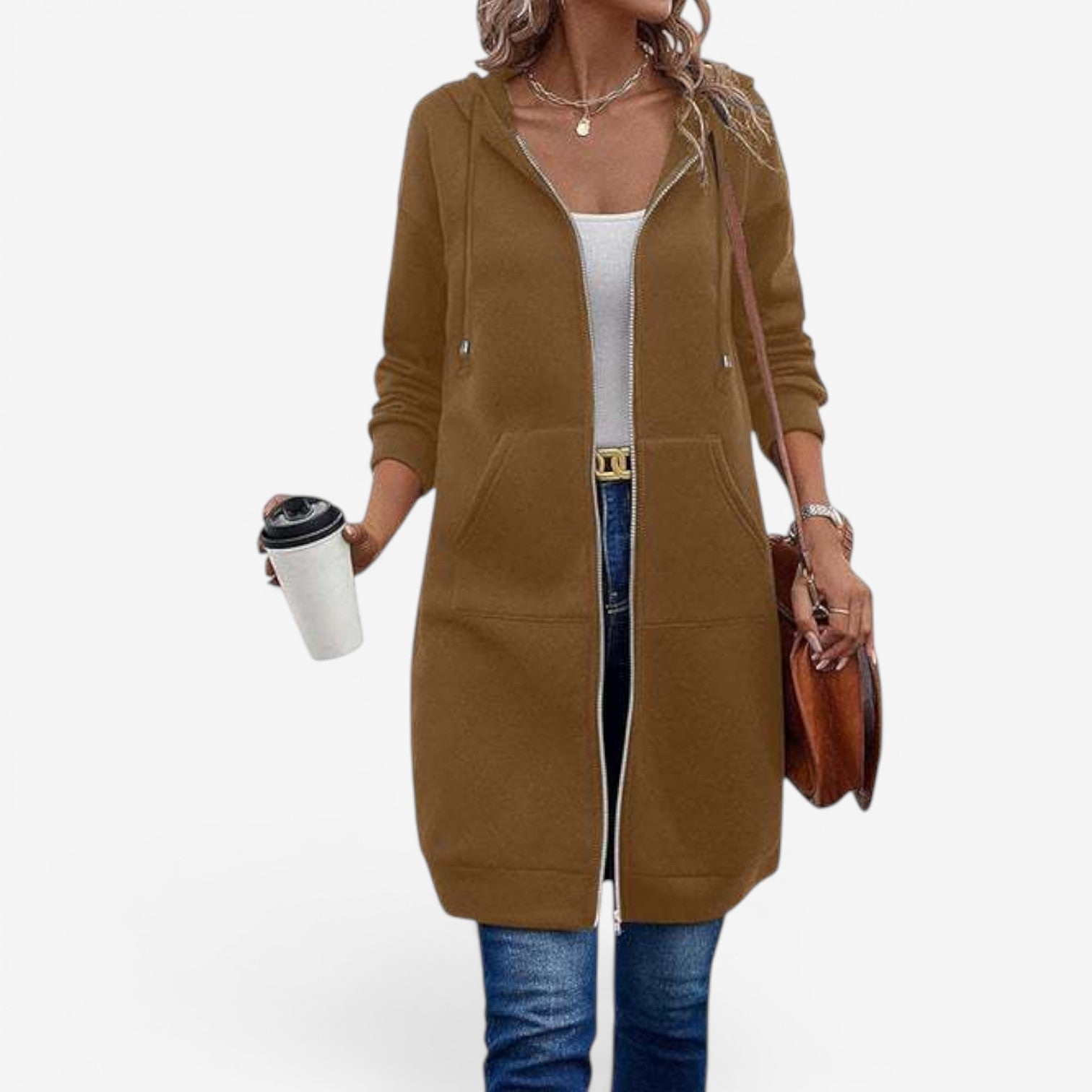 Carah™ Gilet long sweat-shirt