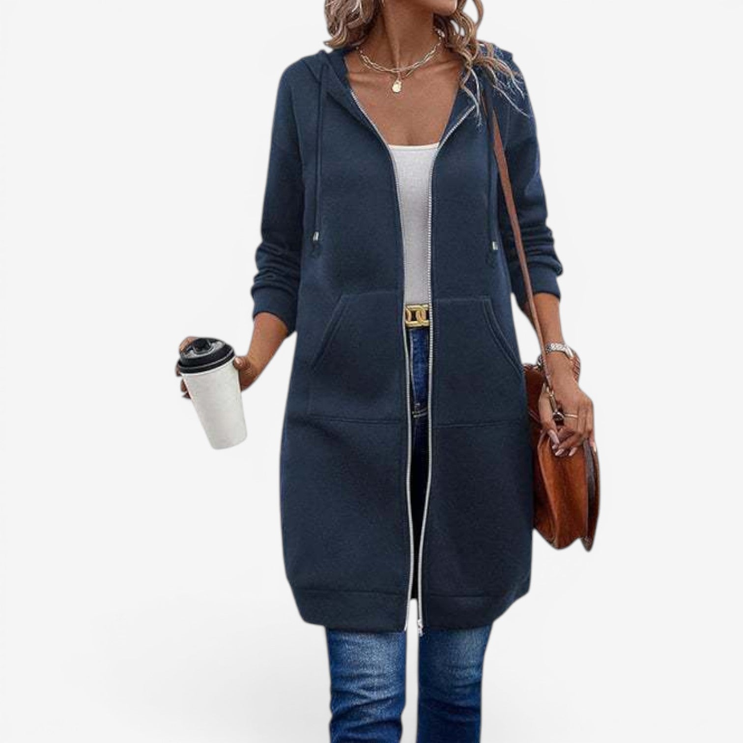 Carah™ Gilet long sweat-shirt