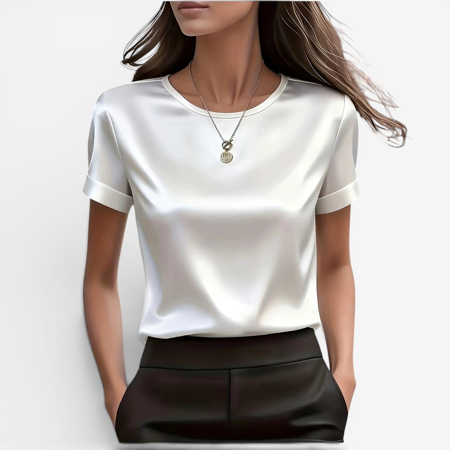 Adina™ T-shirt élégant en satin