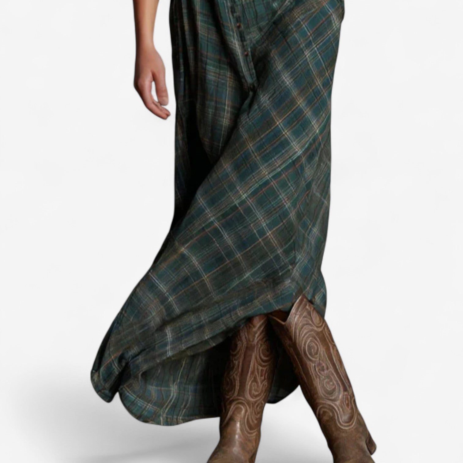 Cécile™ Tidløs maxi-skjortekjole