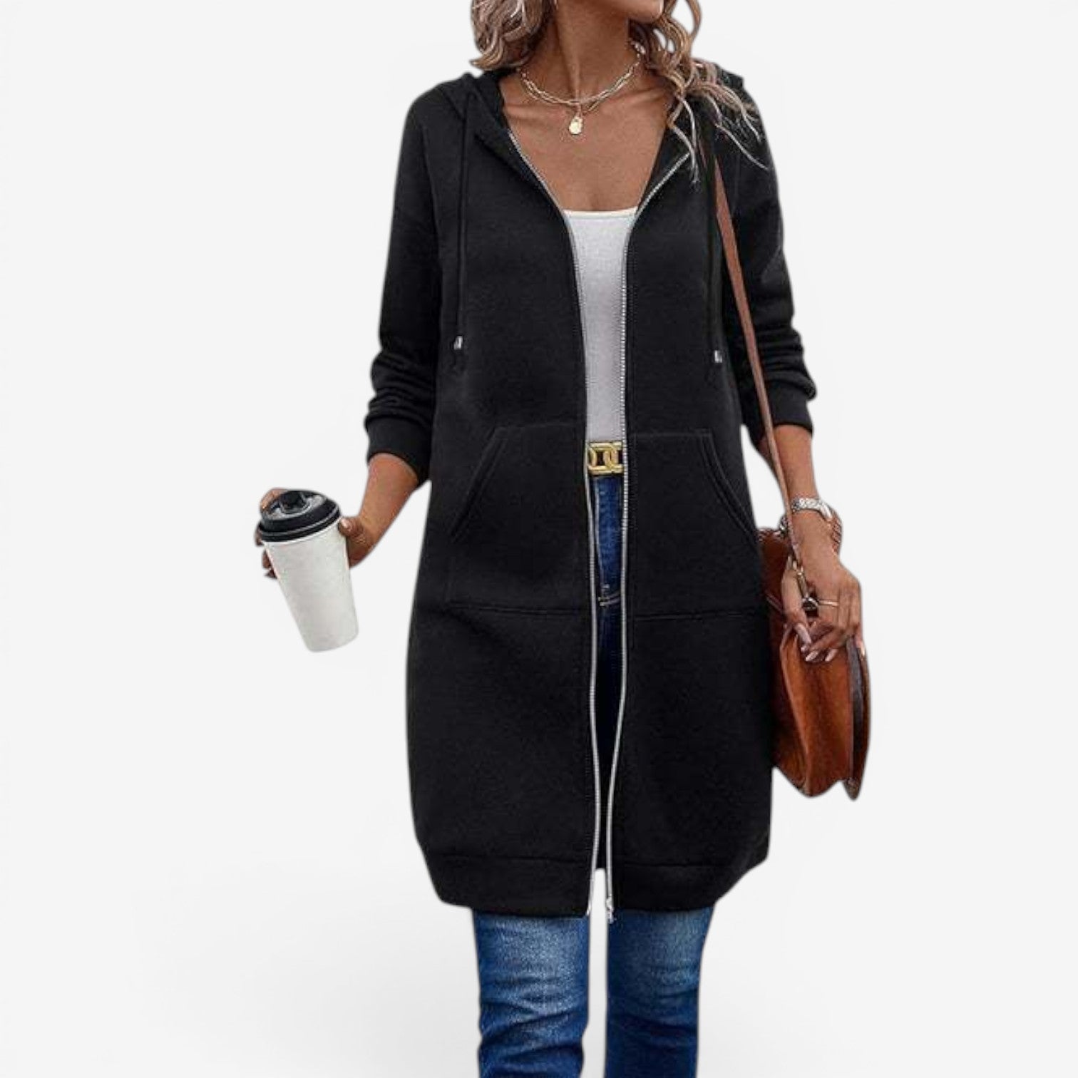Carah™ Gilet long sweat-shirt