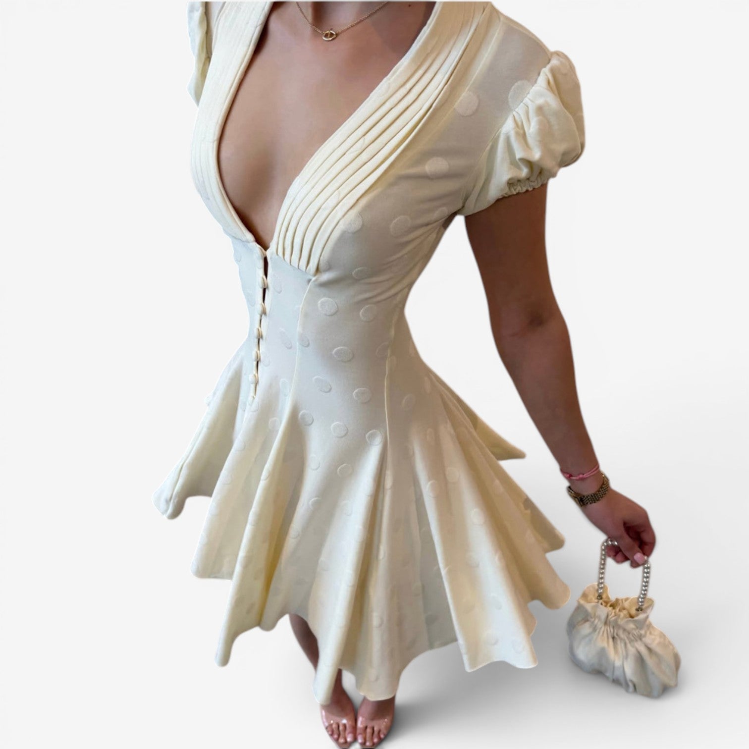 Lianna™ robe courte plissée