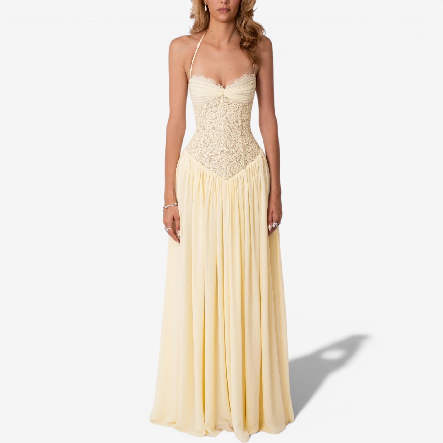 Audriana™ Robe longue en mousseline