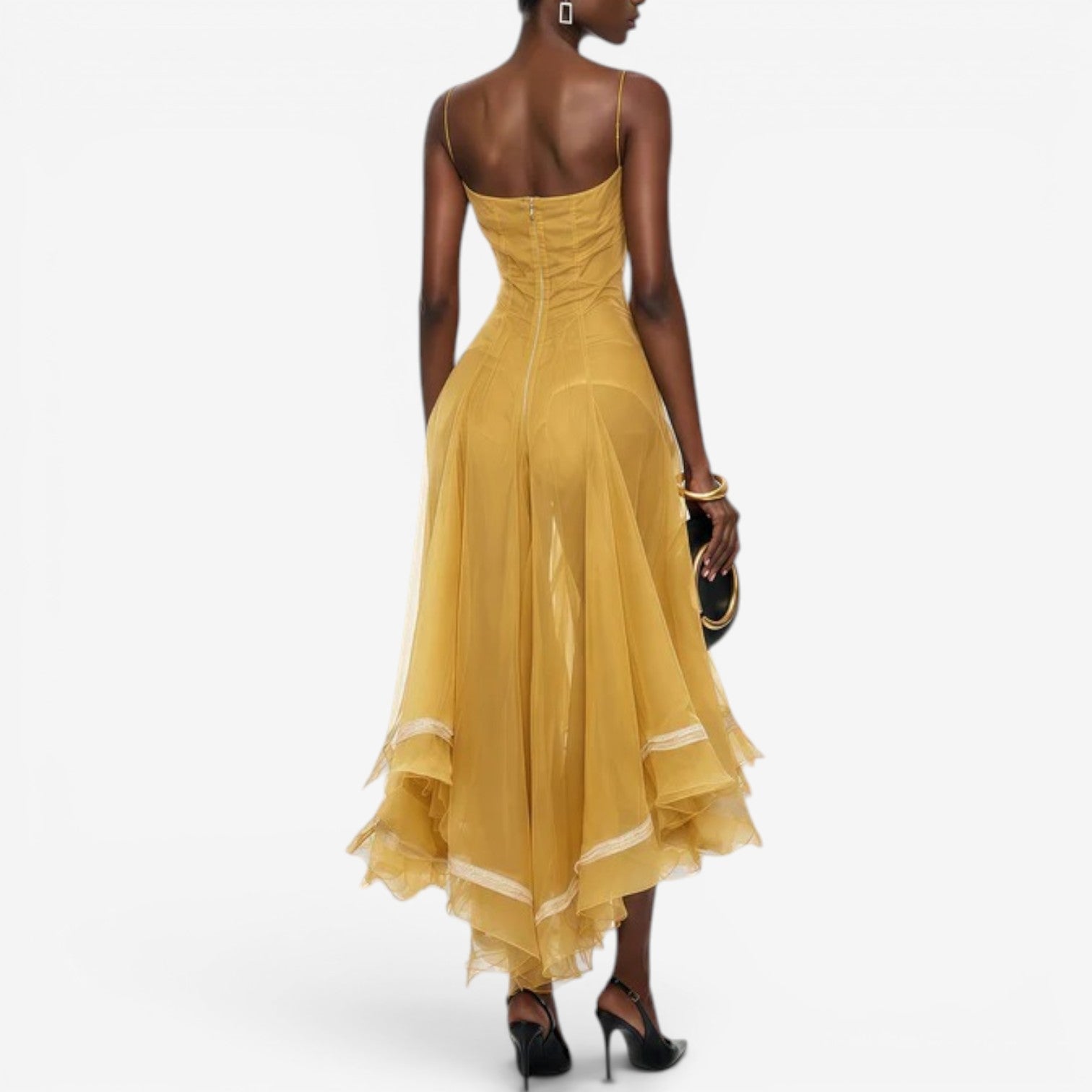 Lorea™ Robe midi asymétrique