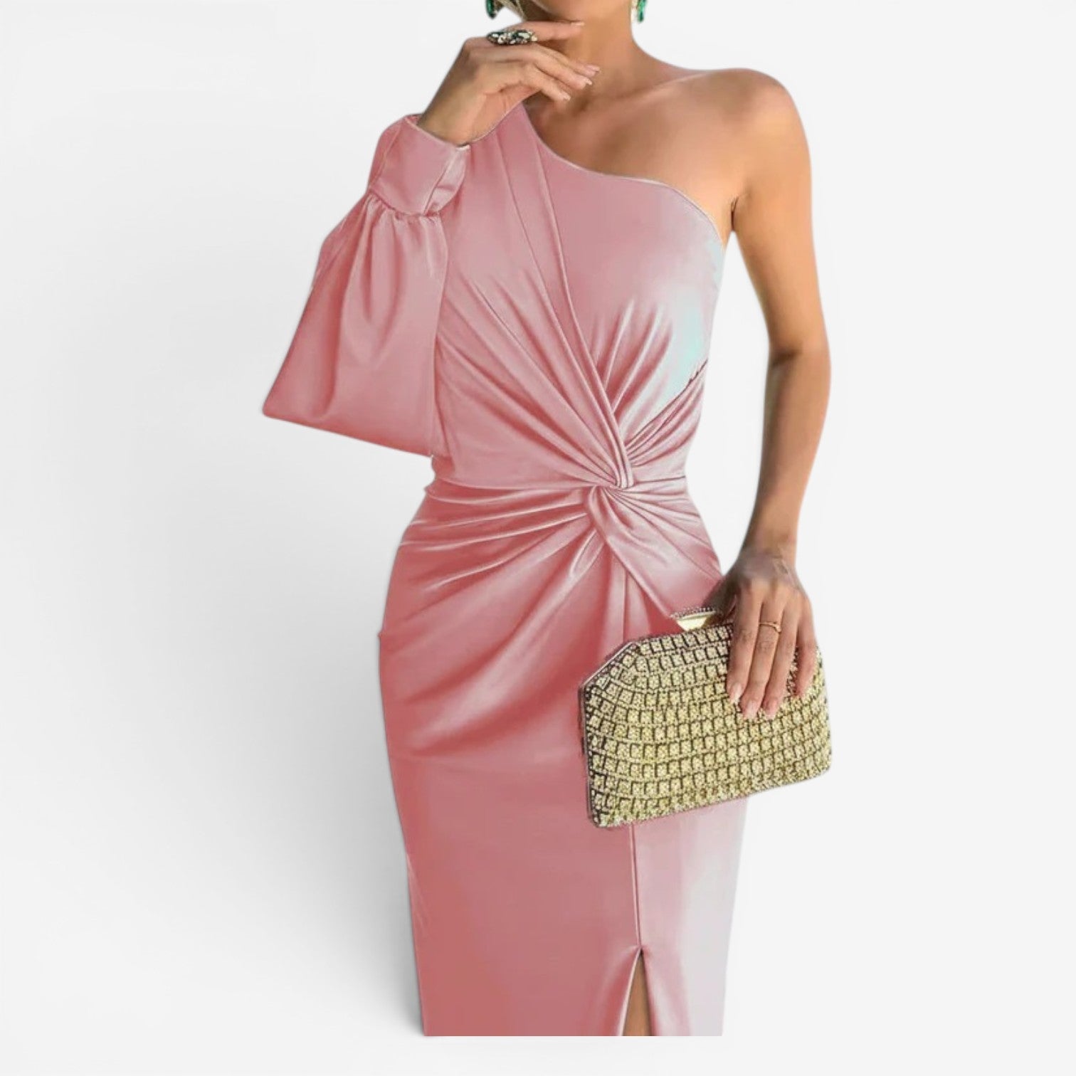 Yasmine™ Robe maxi asymétrique
