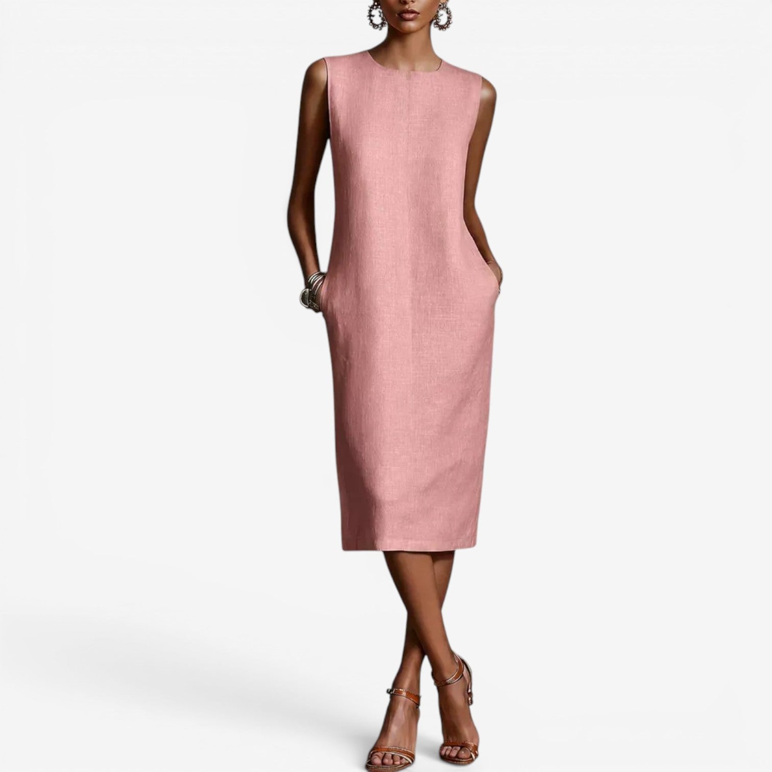 Zia™ Robe midi sans manches