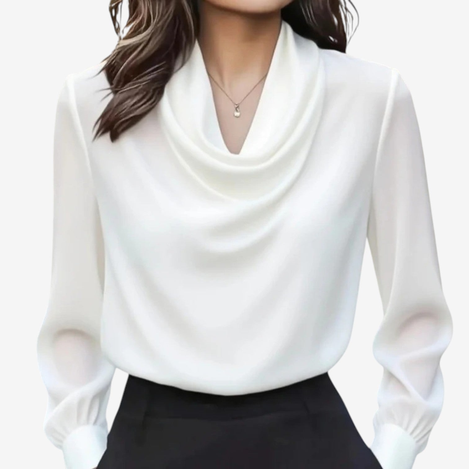 Katia™ Bluse med rynket krave