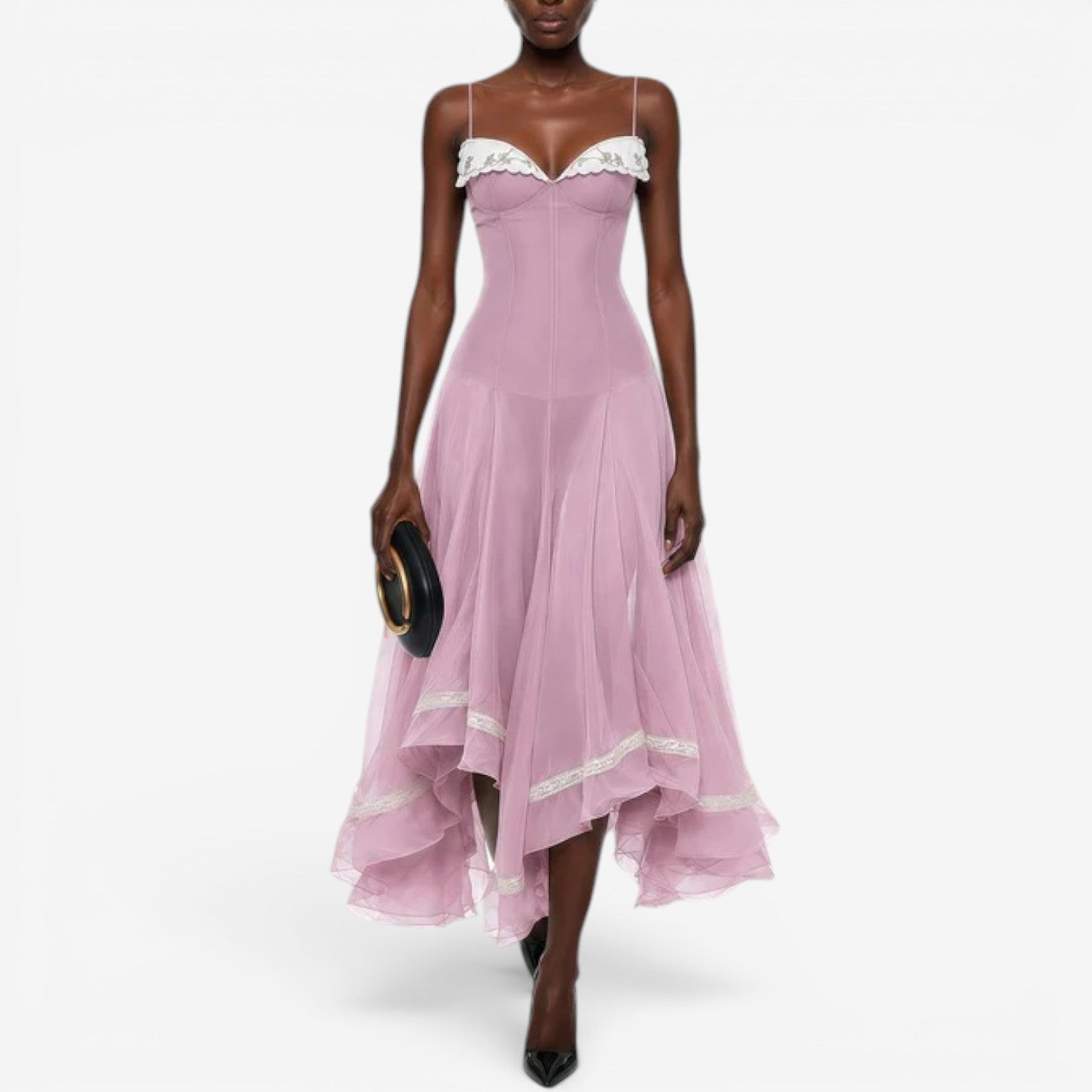 Lorea™ Robe midi asymétrique