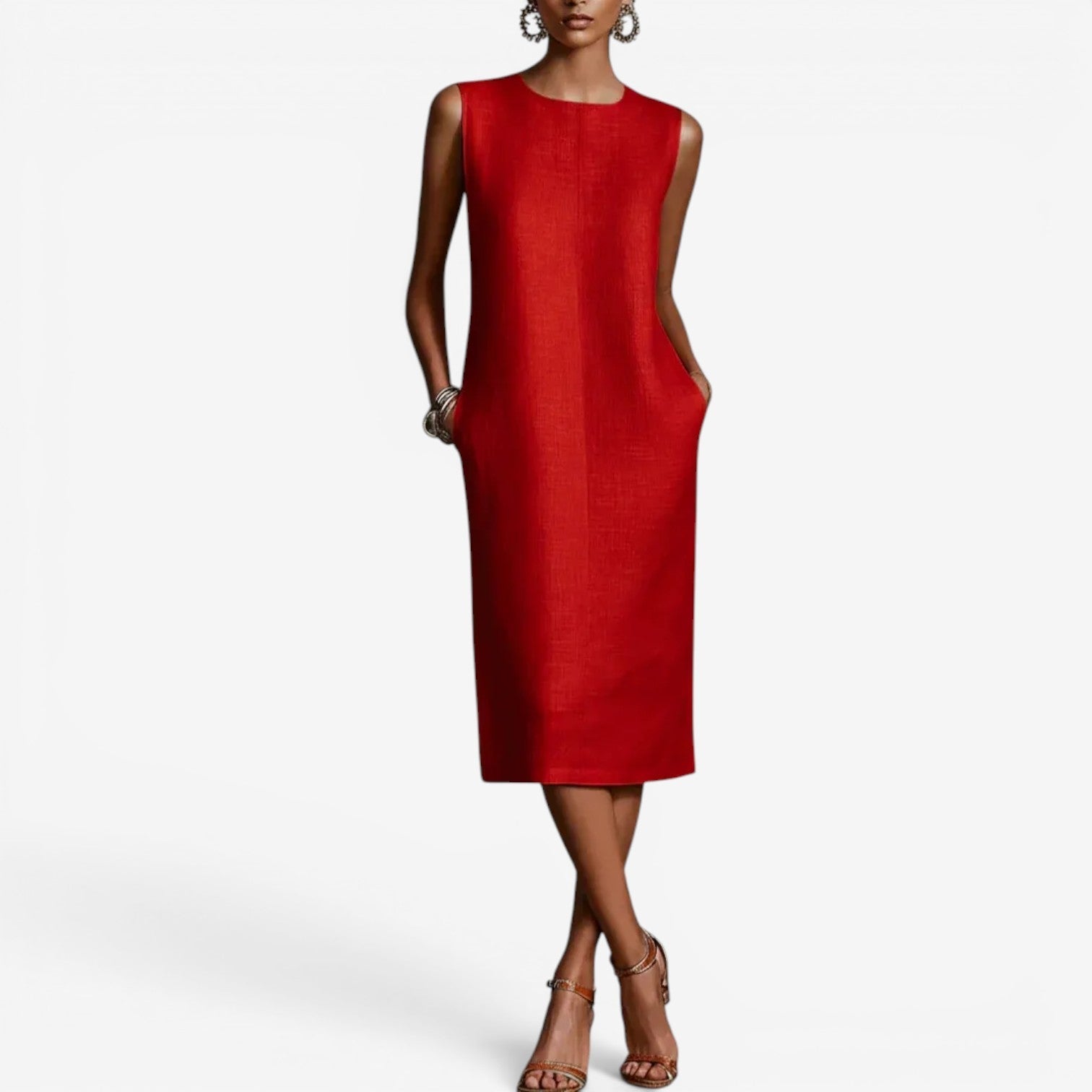 Zia™ Robe midi sans manches