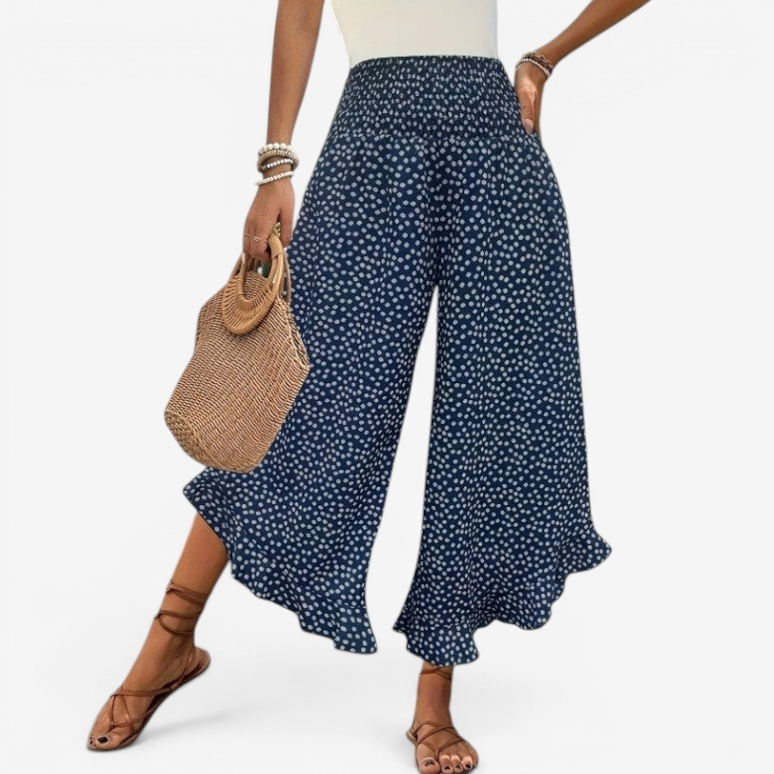 Ceffy™ Pantalon à jambes larges