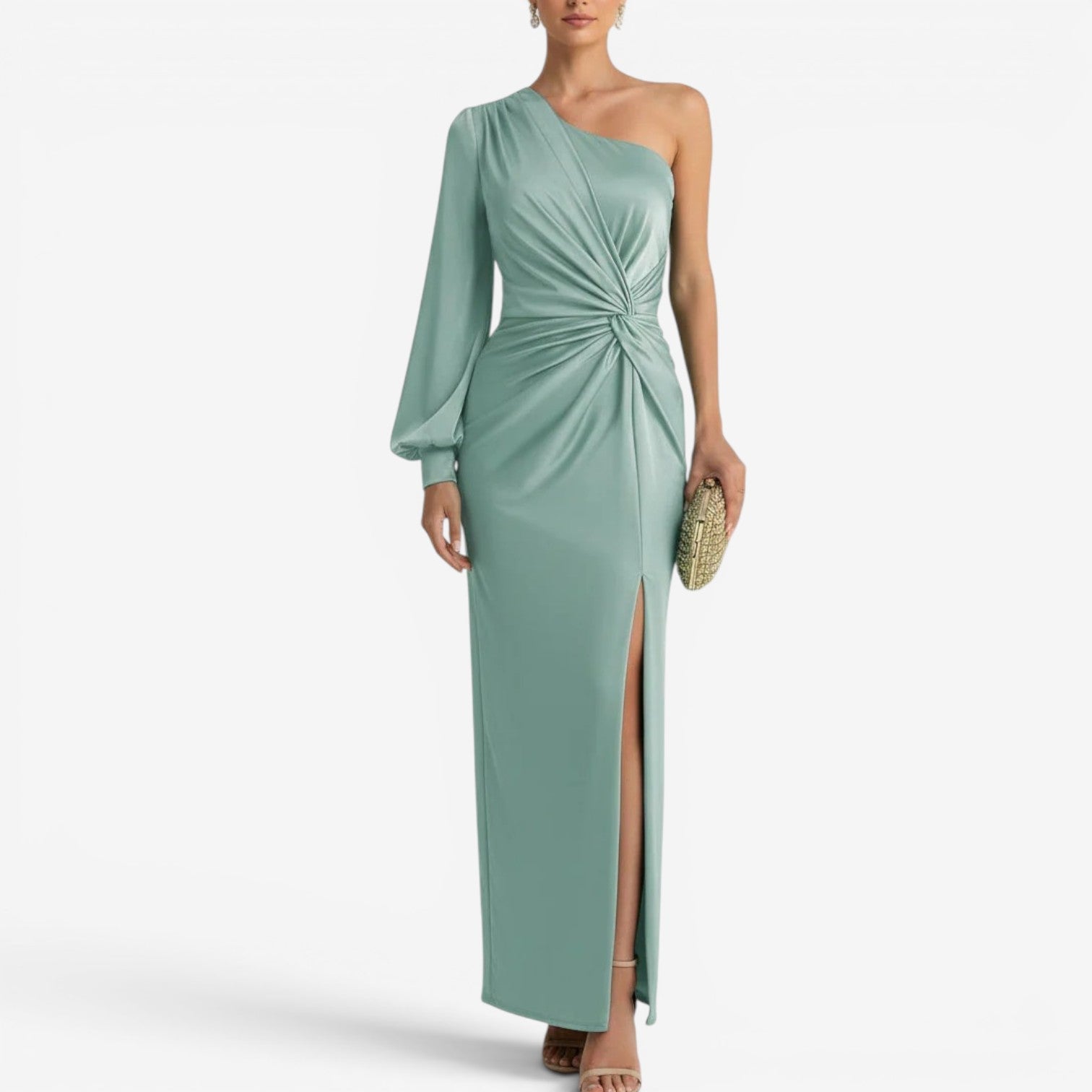Yasmine™ Robe maxi asymétrique