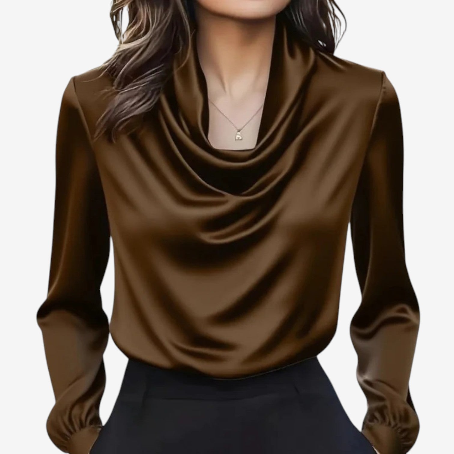 Katia™ Bluse med rynket krave