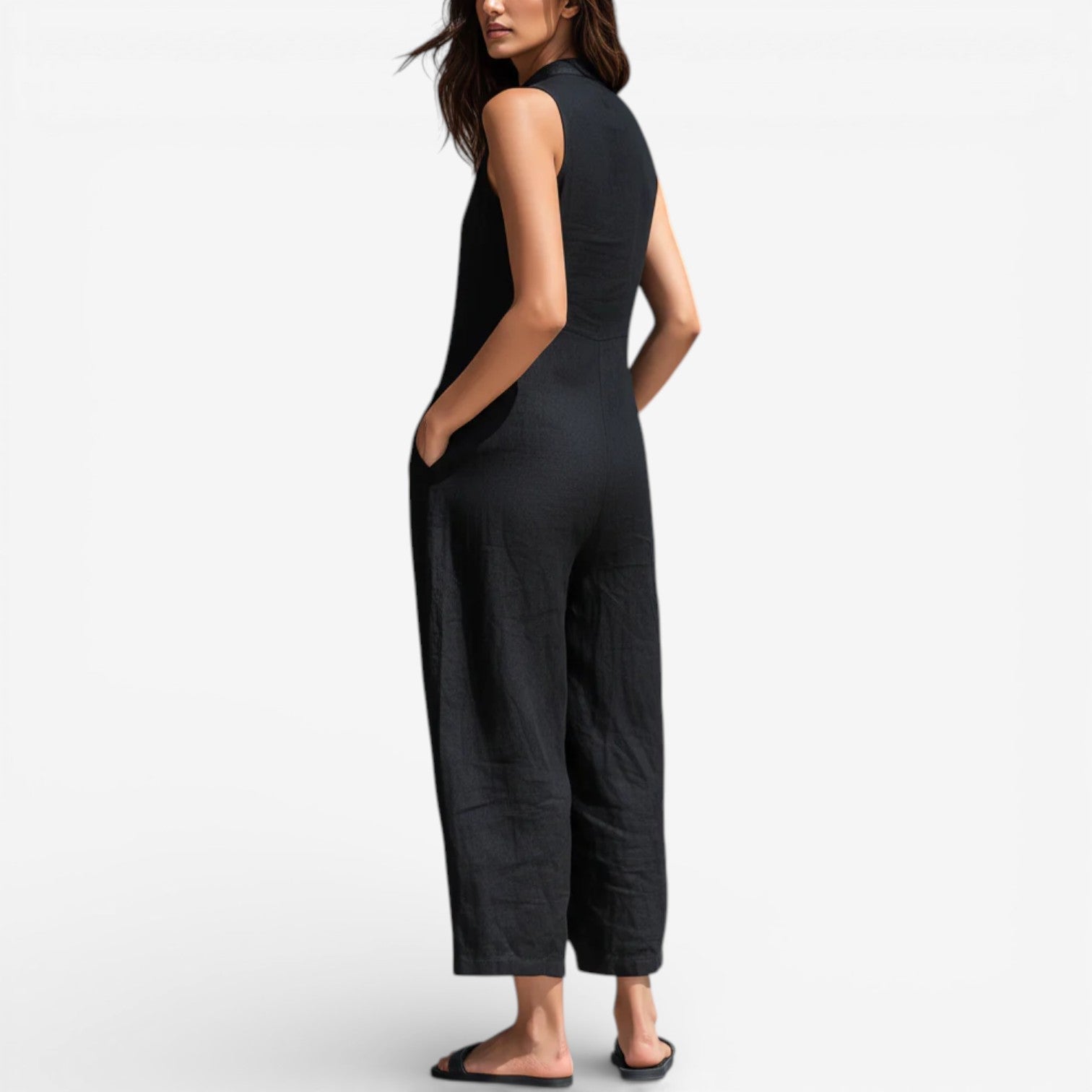 Adoracion™ Combinaison en lin à jambes larges