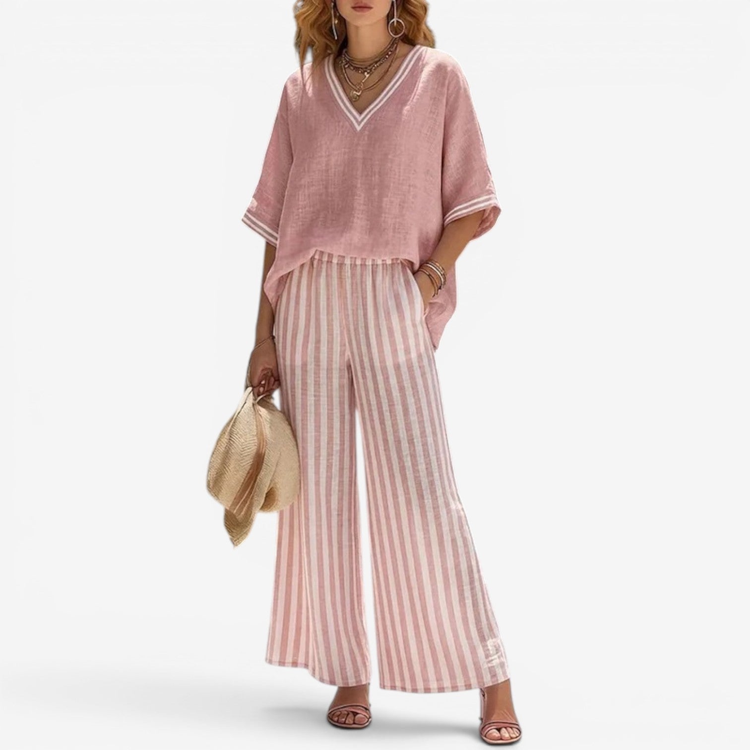 Brianna™ Ensemble deux pièces rayé