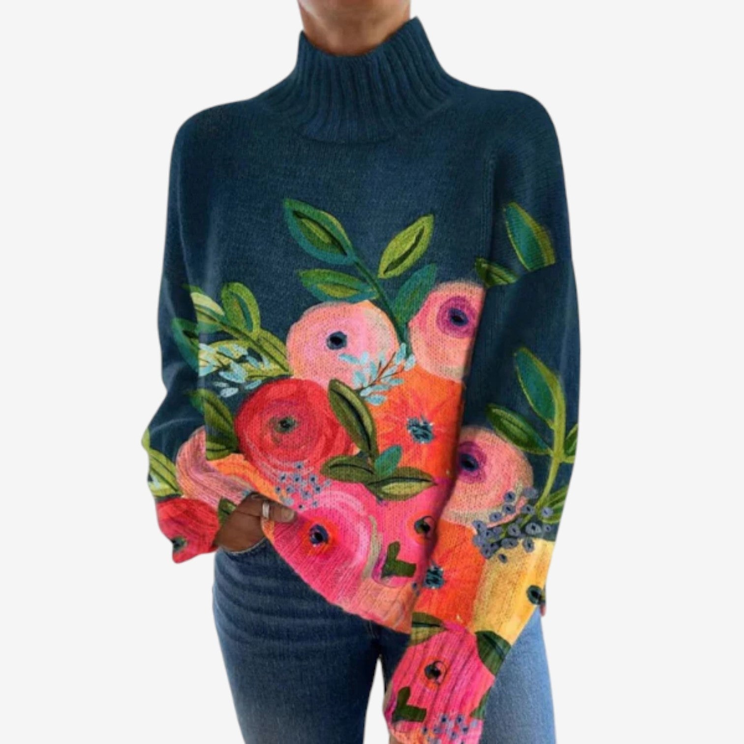 Benne™ Blomstret strik