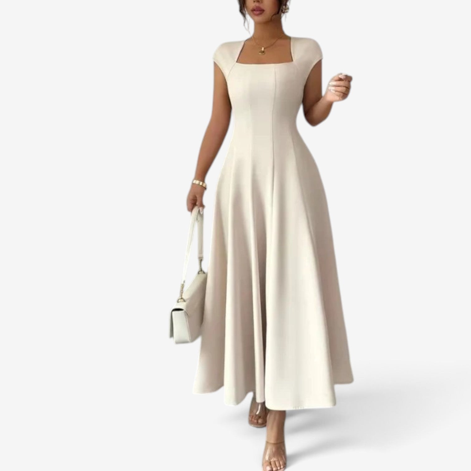 Betina™ Lang kjole med svaj