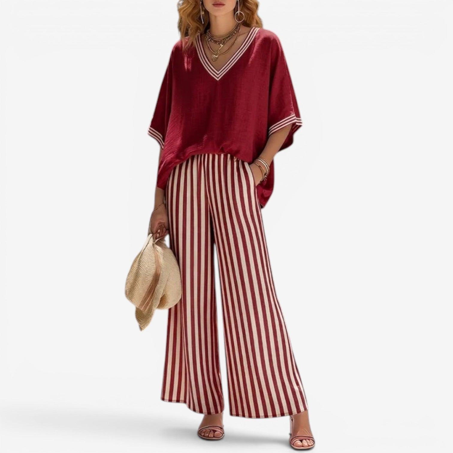 Brianna™ Ensemble deux pièces rayé