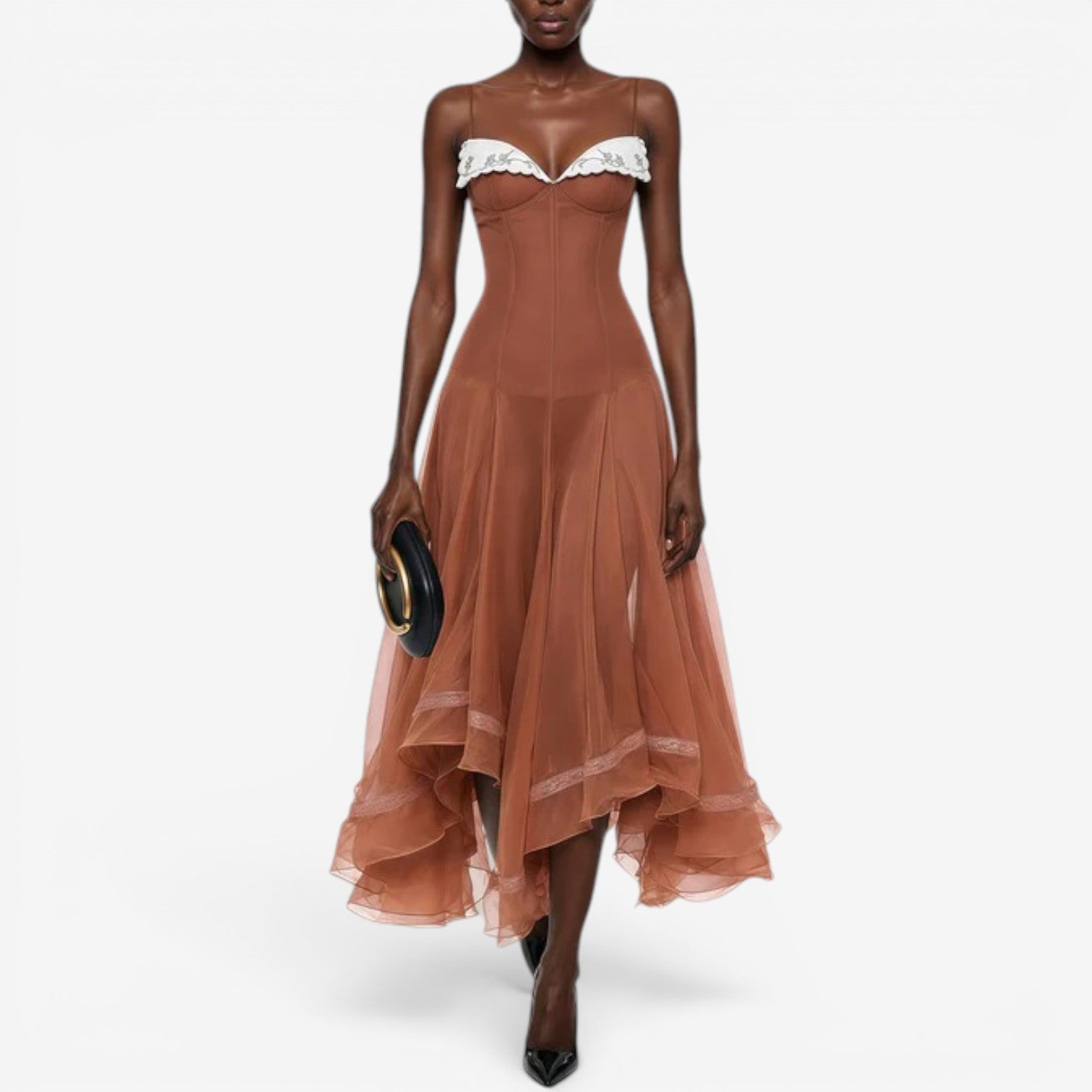 Lorea™ Robe midi asymétrique